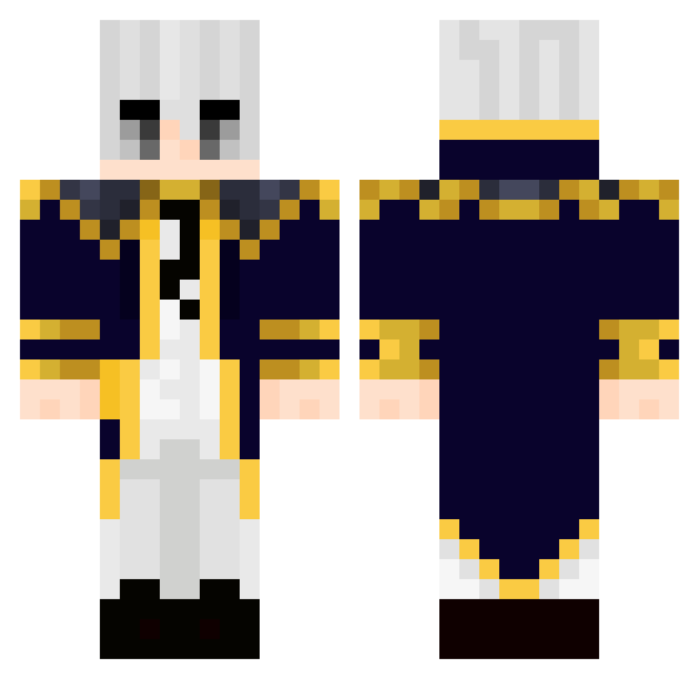guxing Minecraft skin, front and back view