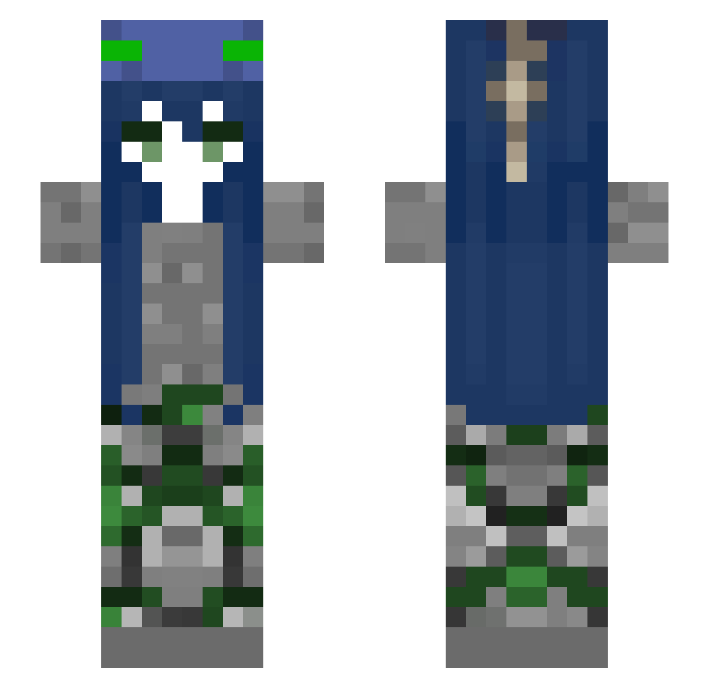 translobby Minecraft skin, front and back view