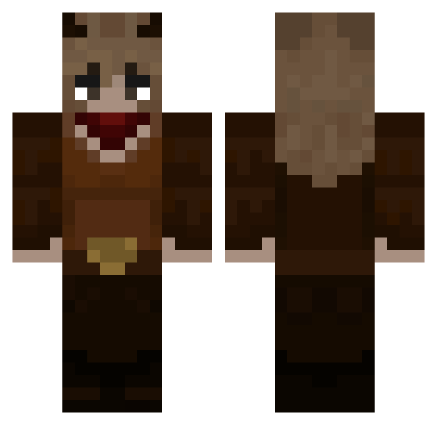 EYEGOD8 Minecraft skin, front and back view