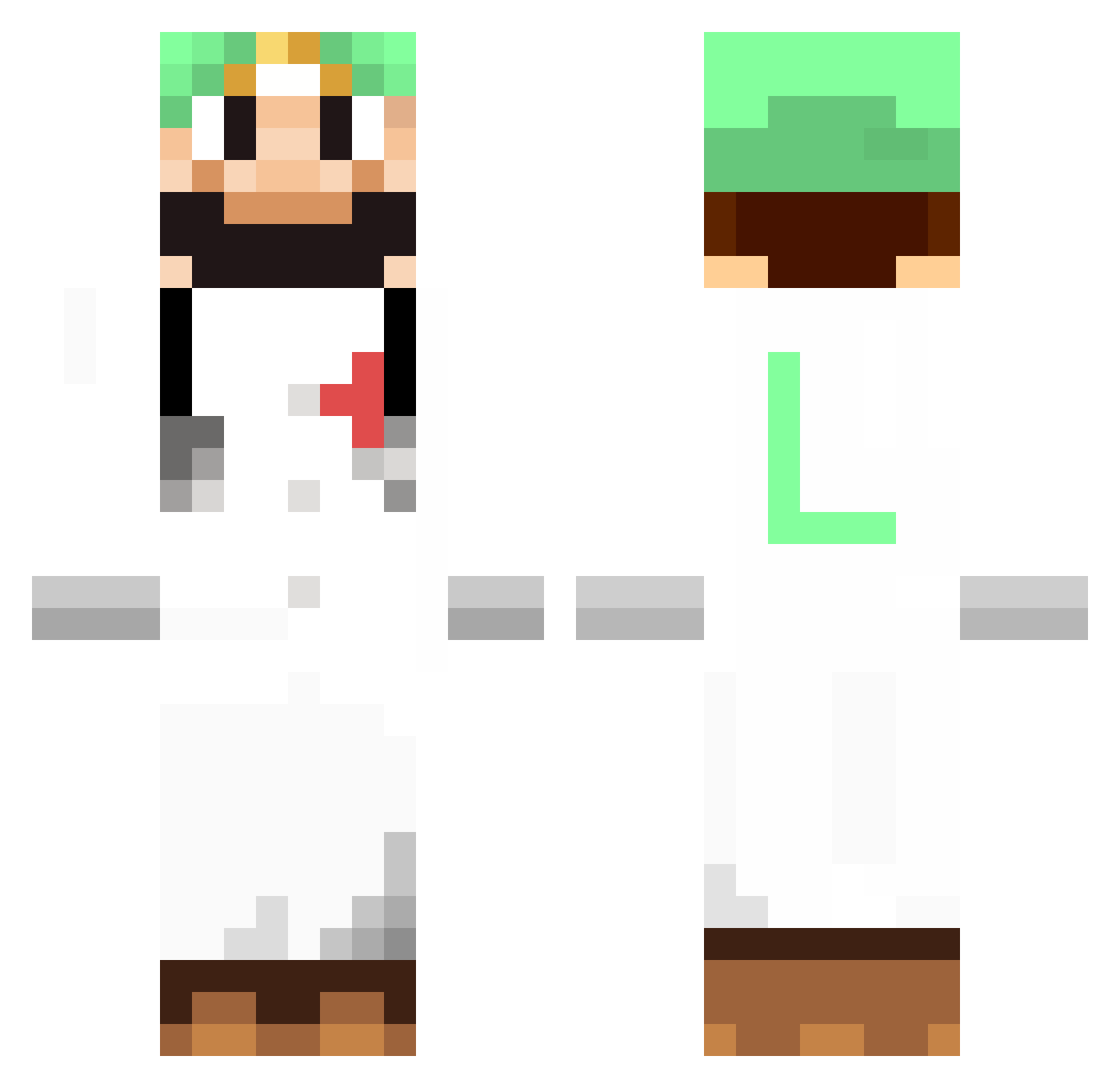 Anonymous_Hieu Minecraft skin, front and back view