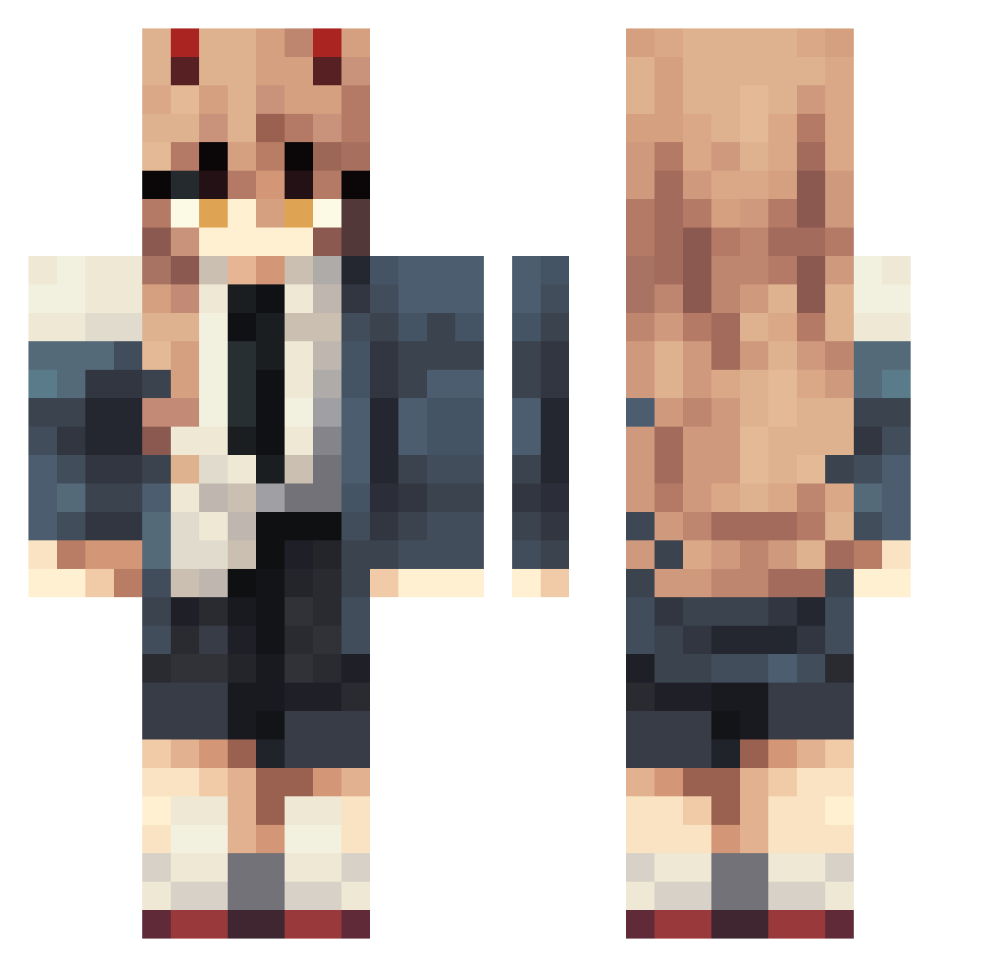 87_star Minecraft skin, front and back view