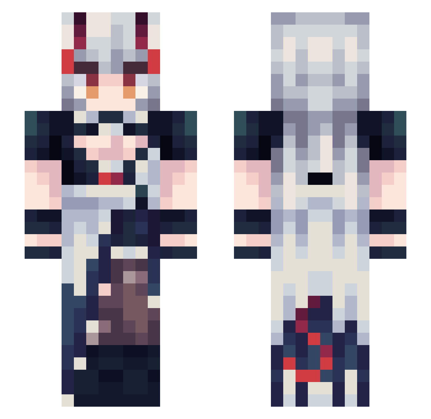 special_week7 Minecraft skin, front and back view