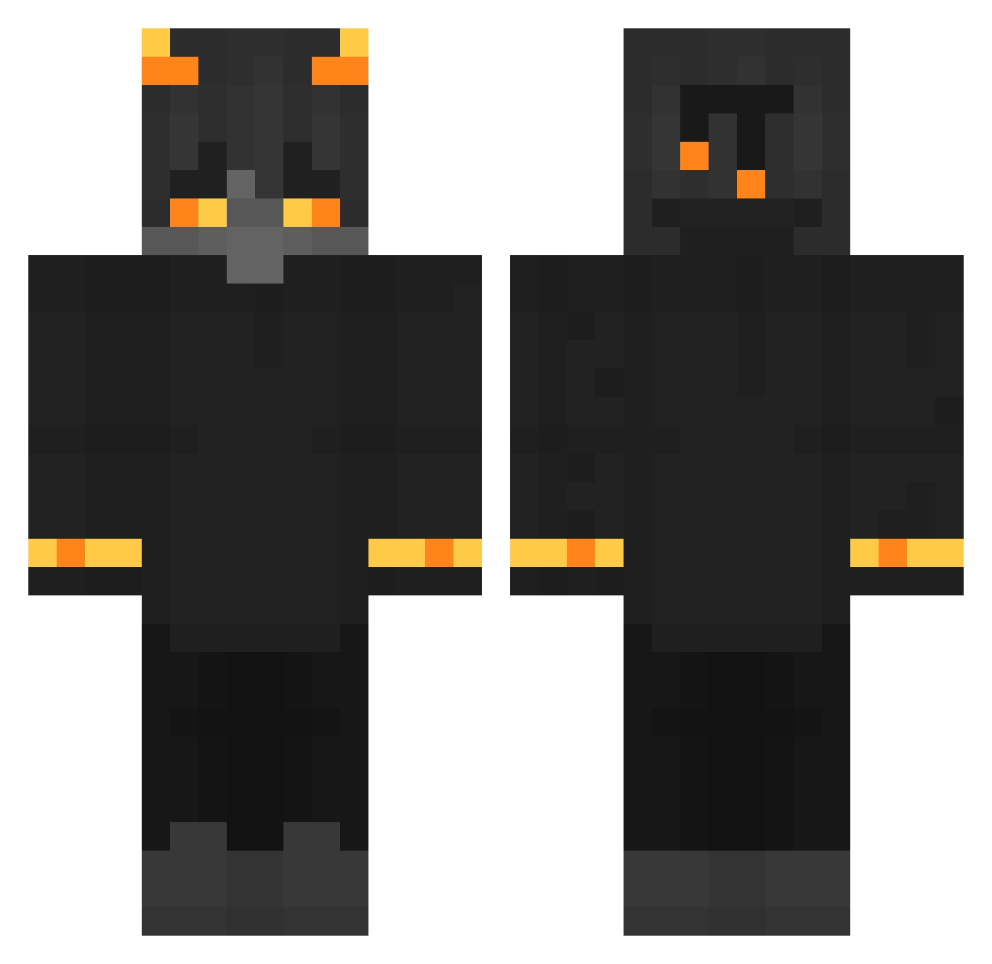 Saharxth_ Minecraft skin, front and back view