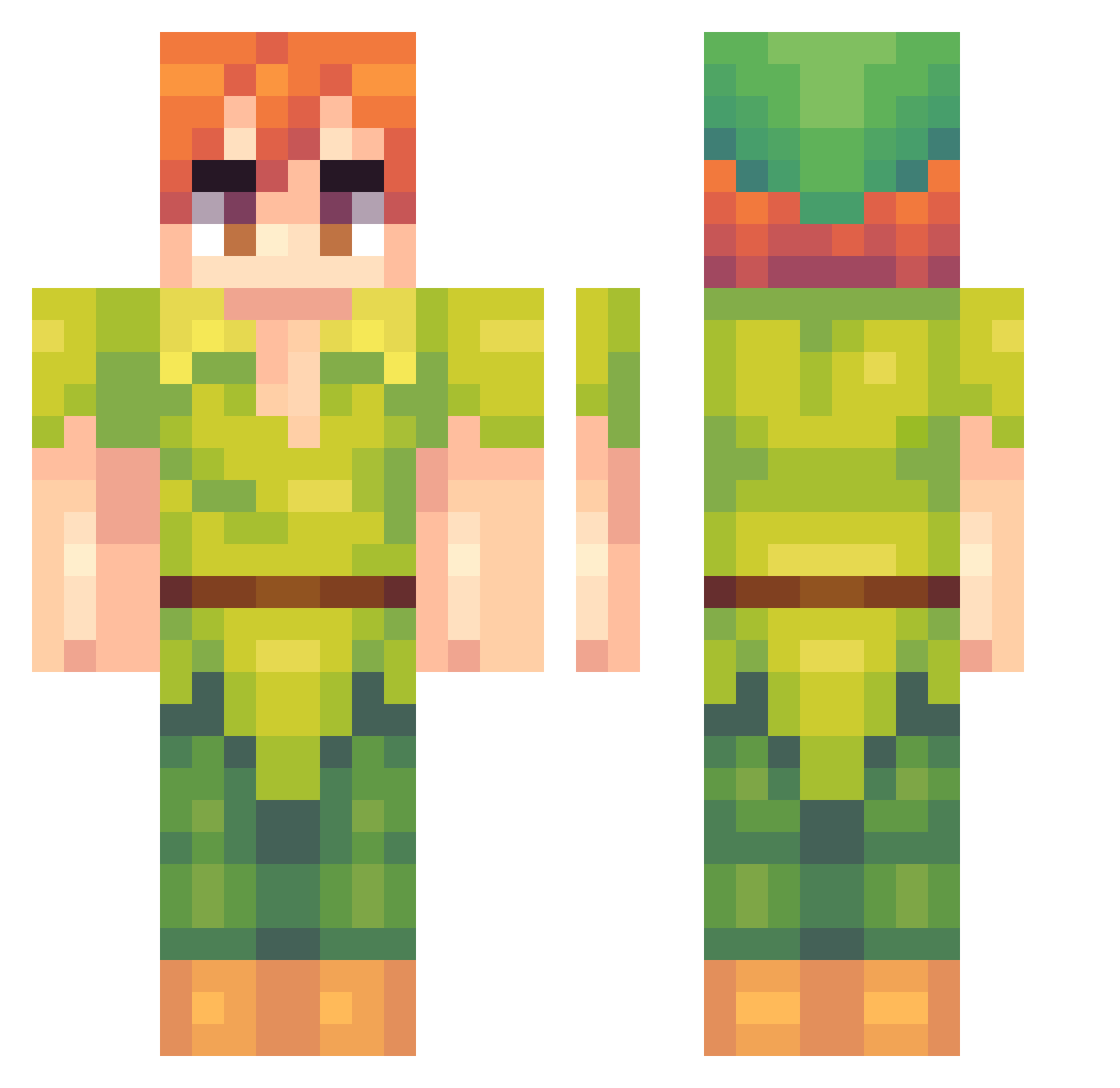 Agent_sunny_d Minecraft skin, front and back view