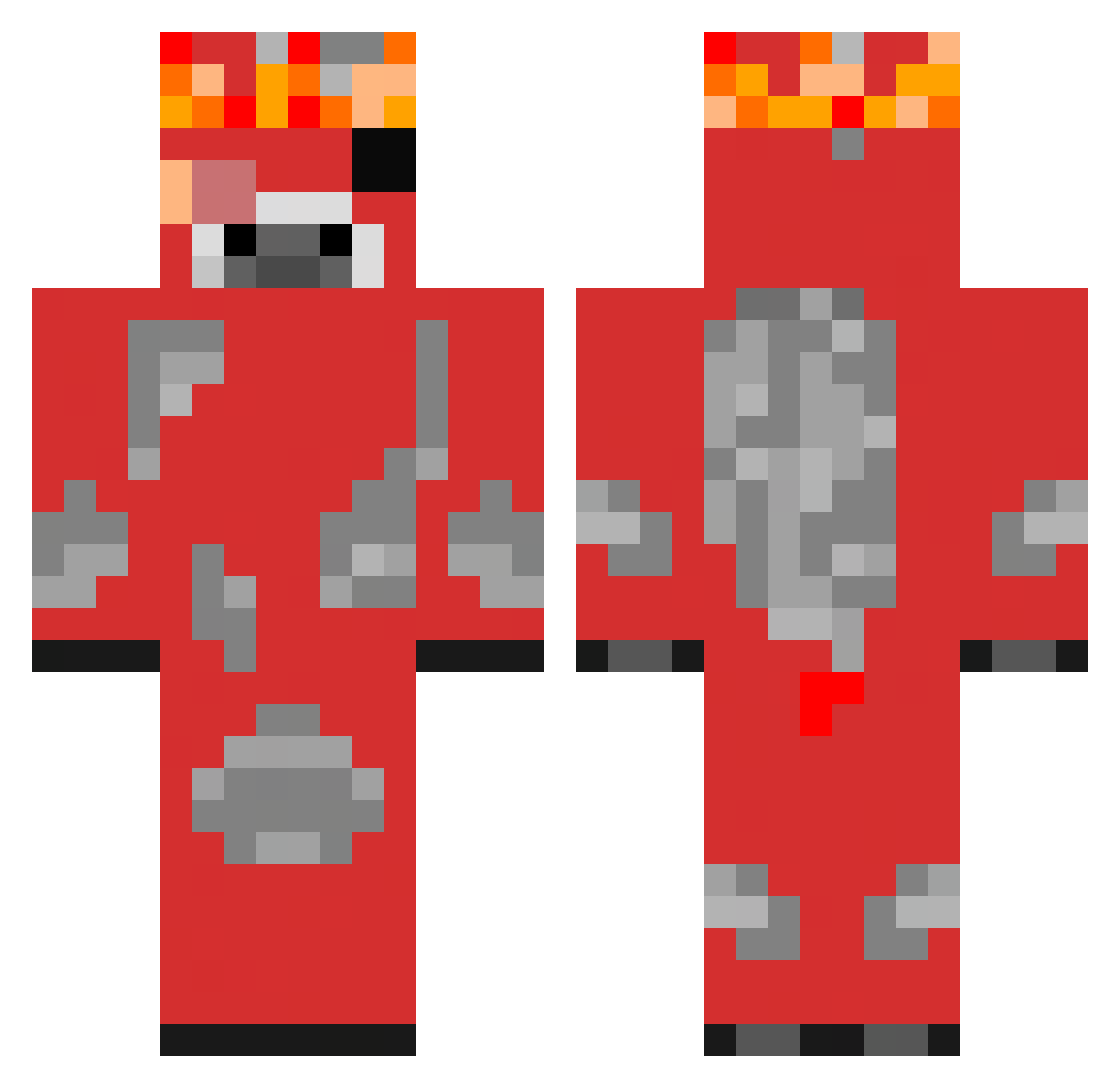 KP_ZK Minecraft skin, front and back view