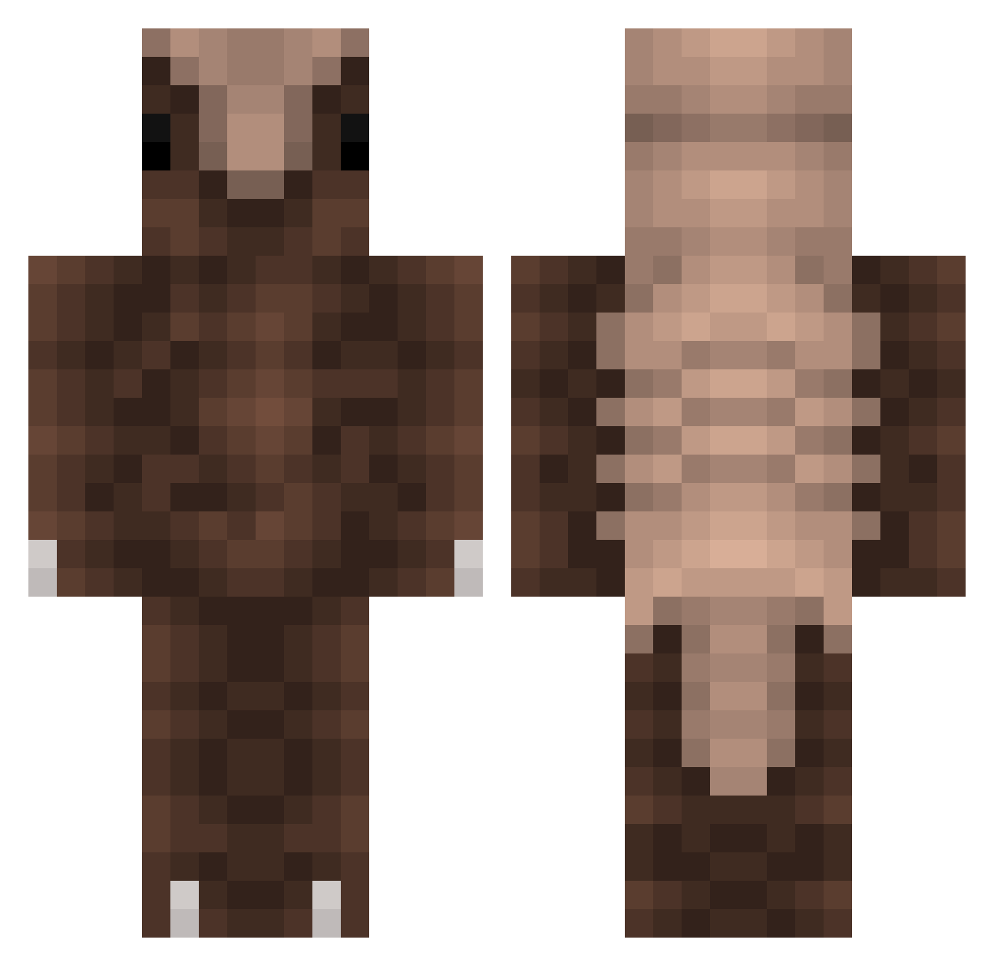 Cazryy Minecraft skin, front and back view