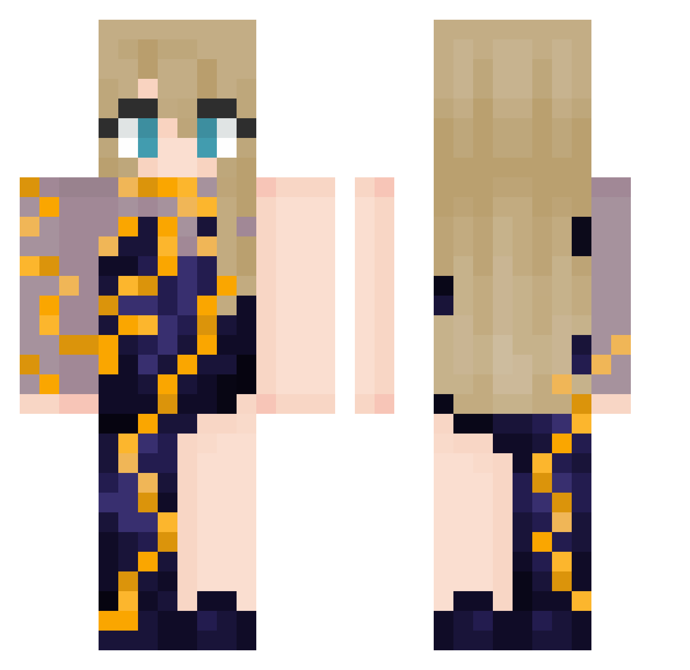 Swiftie1312 Minecraft skin, front and back view
