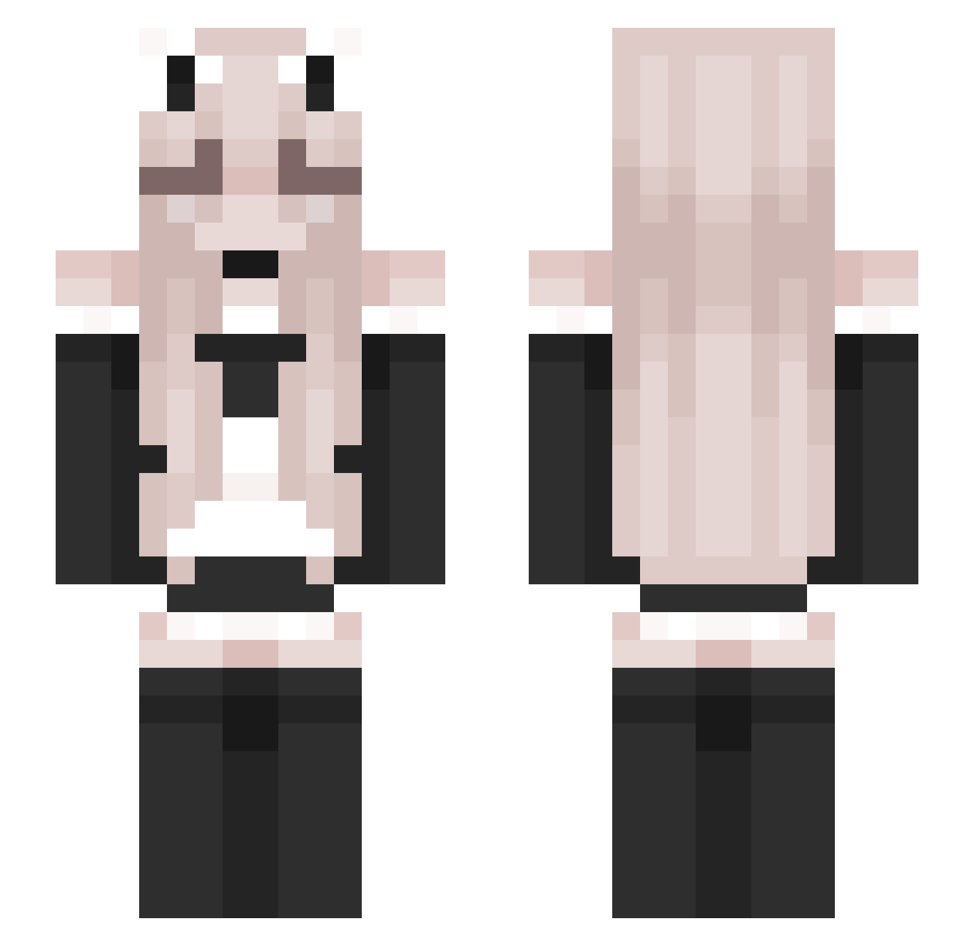smol_bon Minecraft skin, front and back view