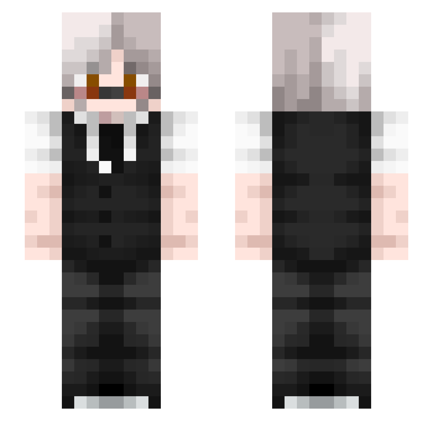ArchieTramp Minecraft skin, front and back view