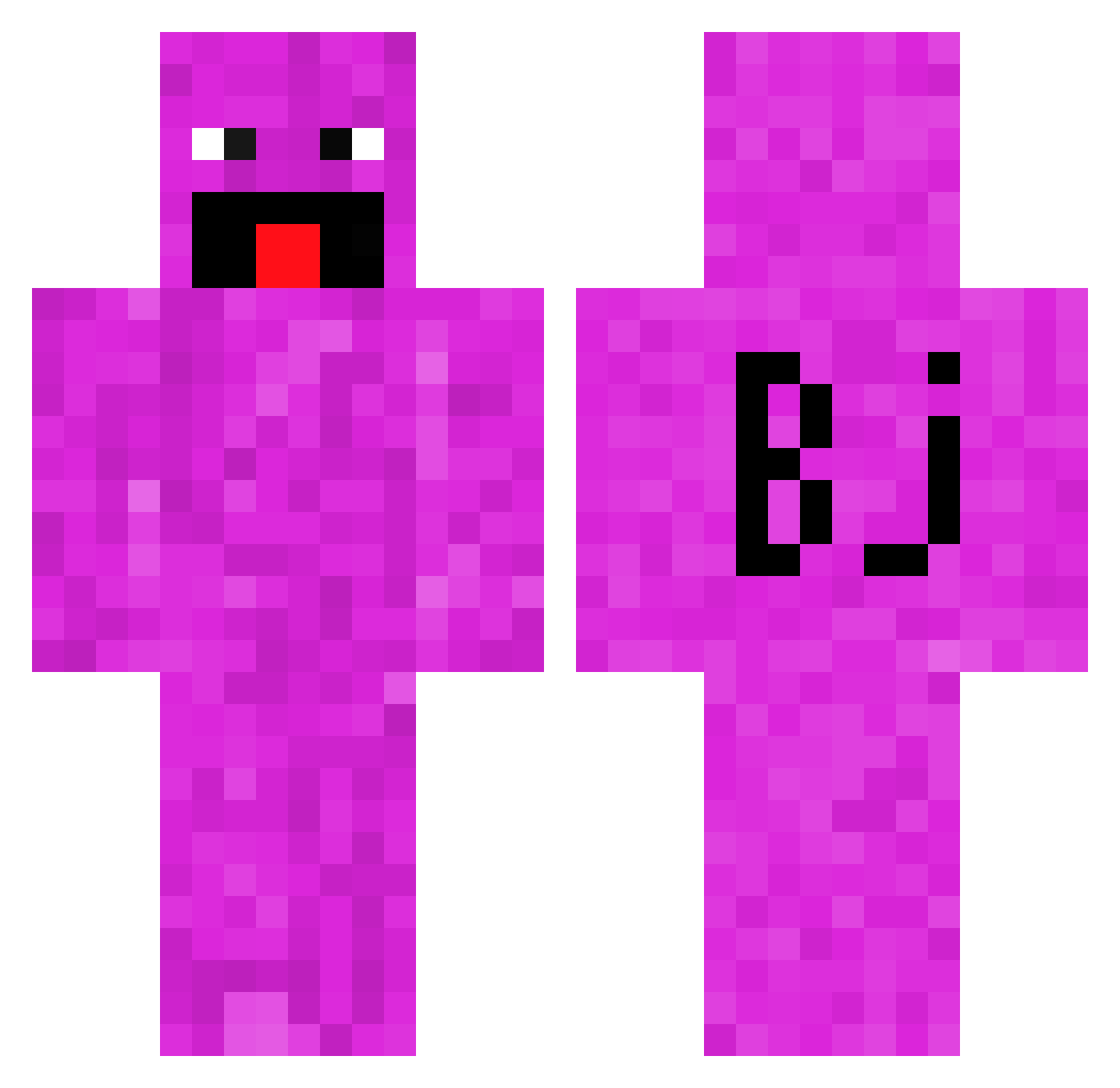 BaboonJoestar Minecraft skin, front and back view