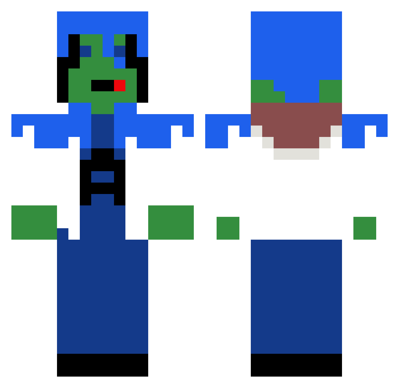 Astral_Blue Minecraft skin, front and back view