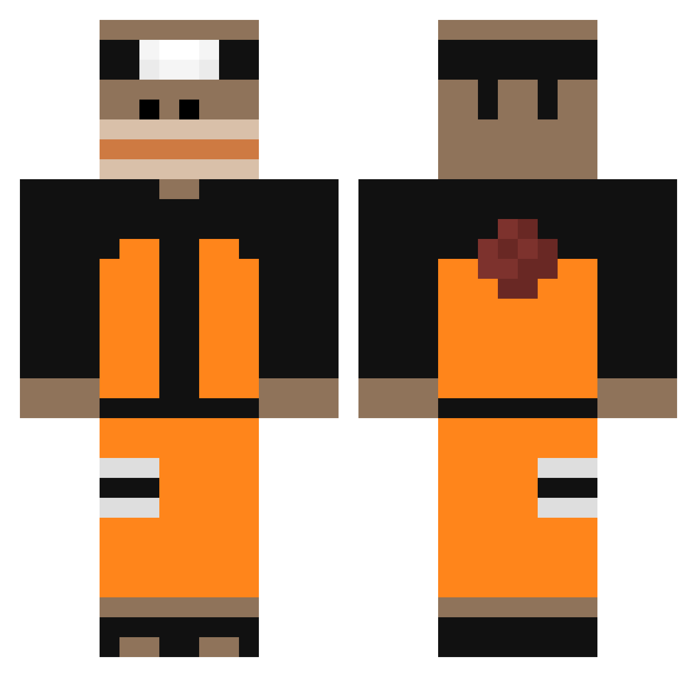 IanOnCraft Minecraft skin, front and back view