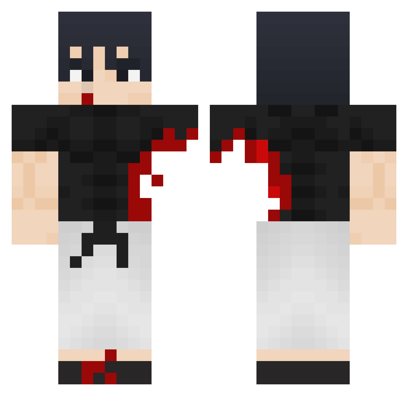 xjkillax Minecraft skin, front and back view