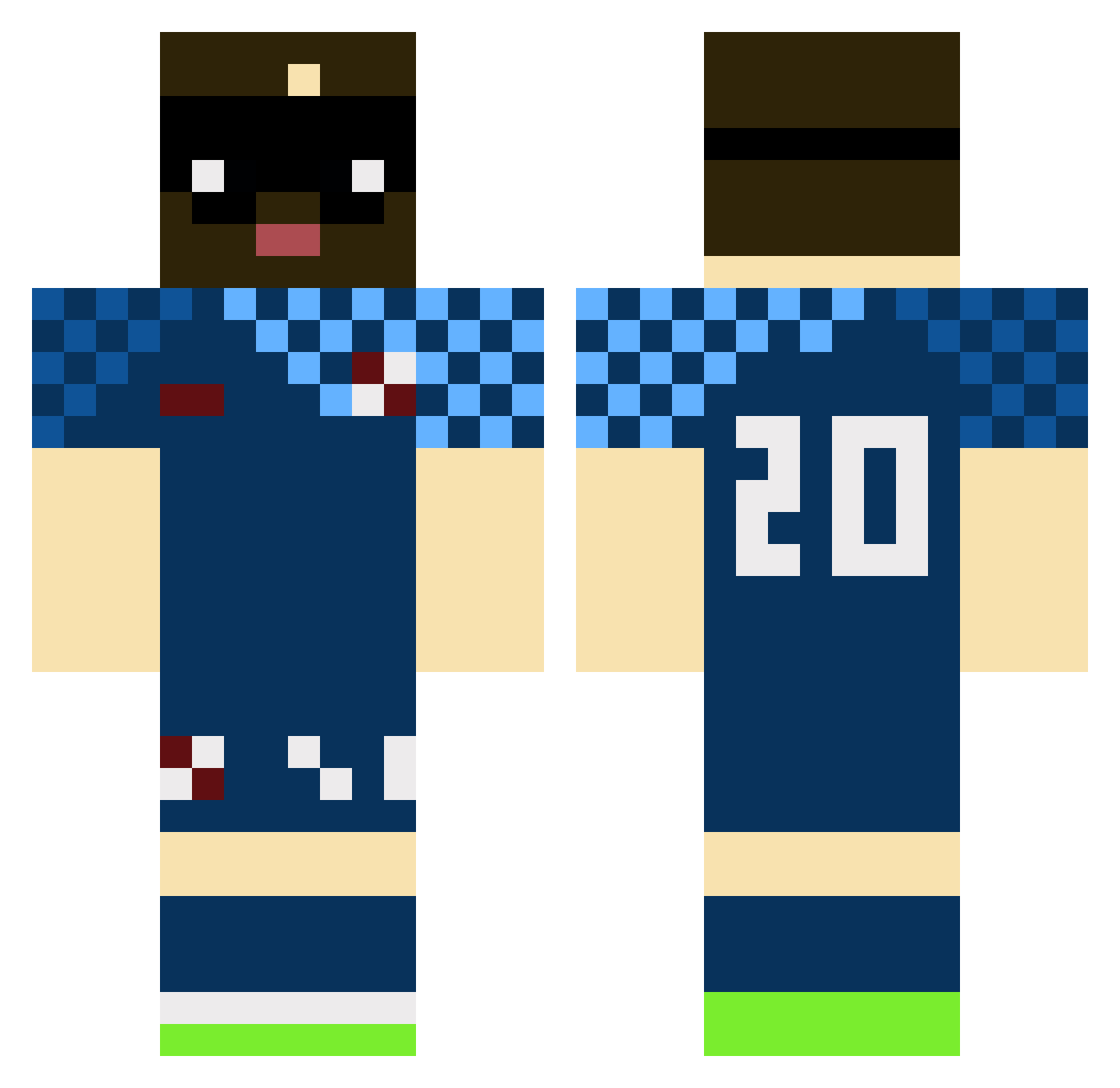ZrnoDoktor Minecraft skin, front and back view