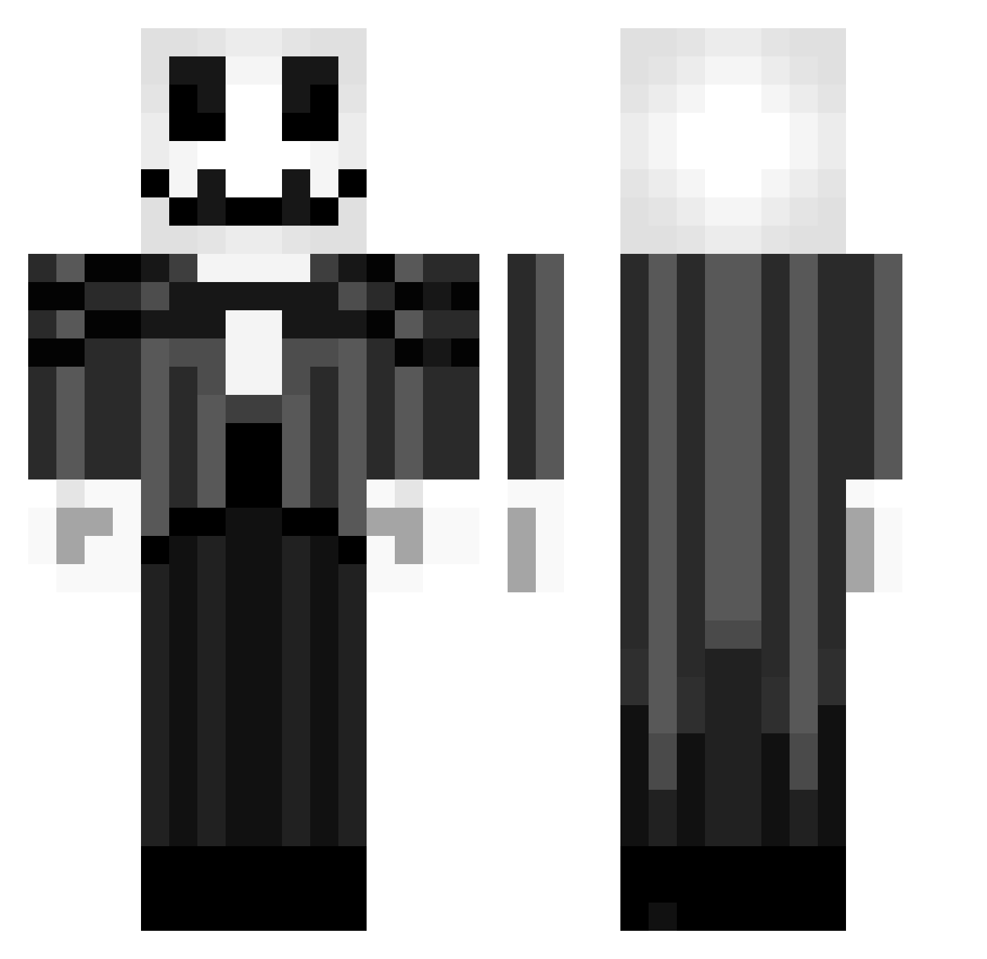 MarzAttacks Minecraft skin, front and back view