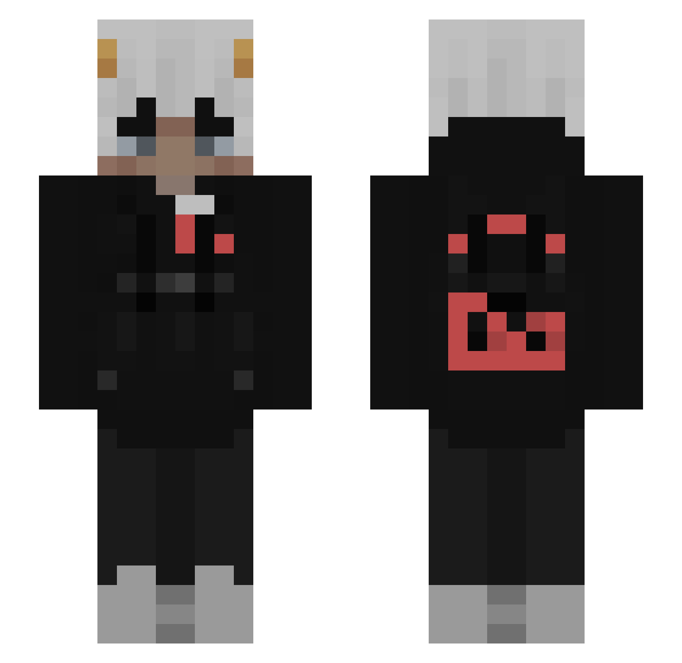 Zyp_ Minecraft skin, front and back view