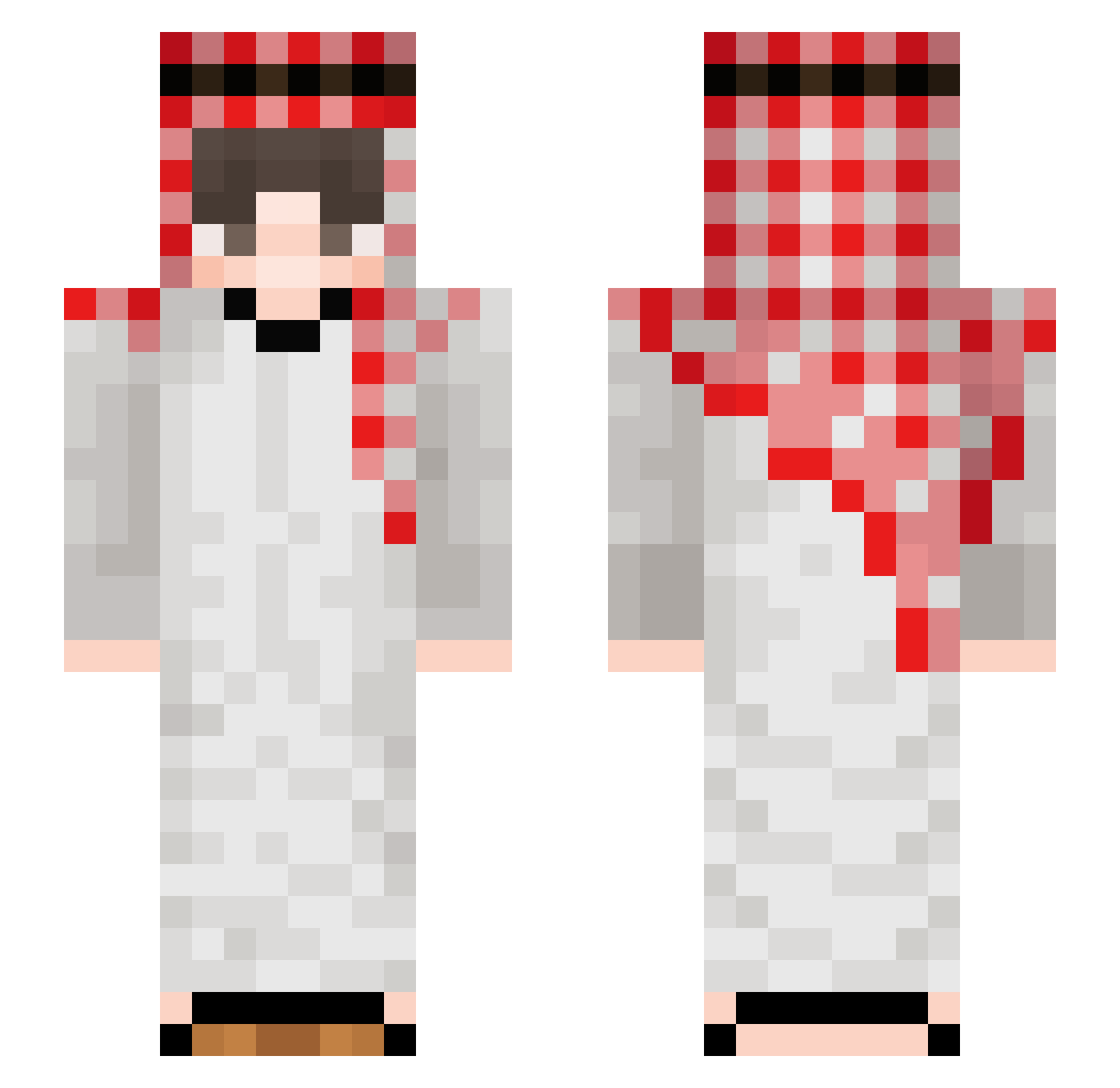 Hqruka969 Minecraft skin, front and back view