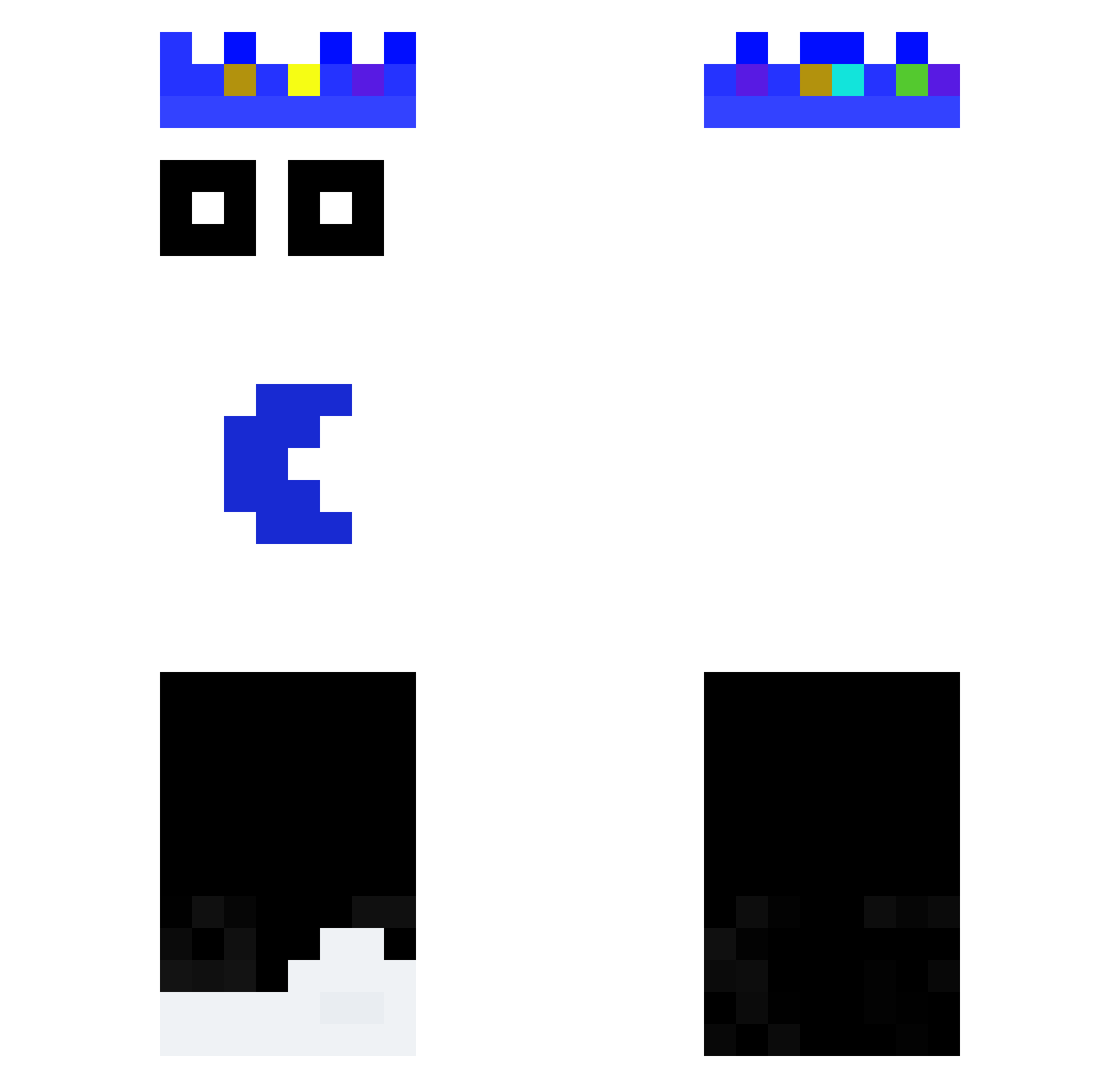 kkkzz123 Minecraft skin, front and back view