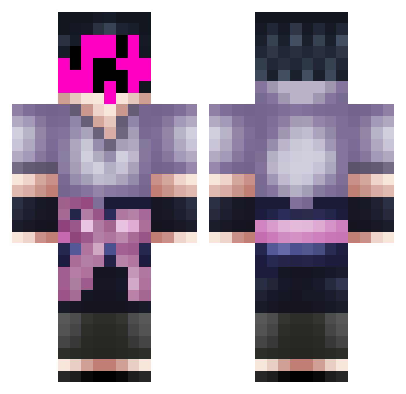 XeoS_Random Minecraft skin, front and back view