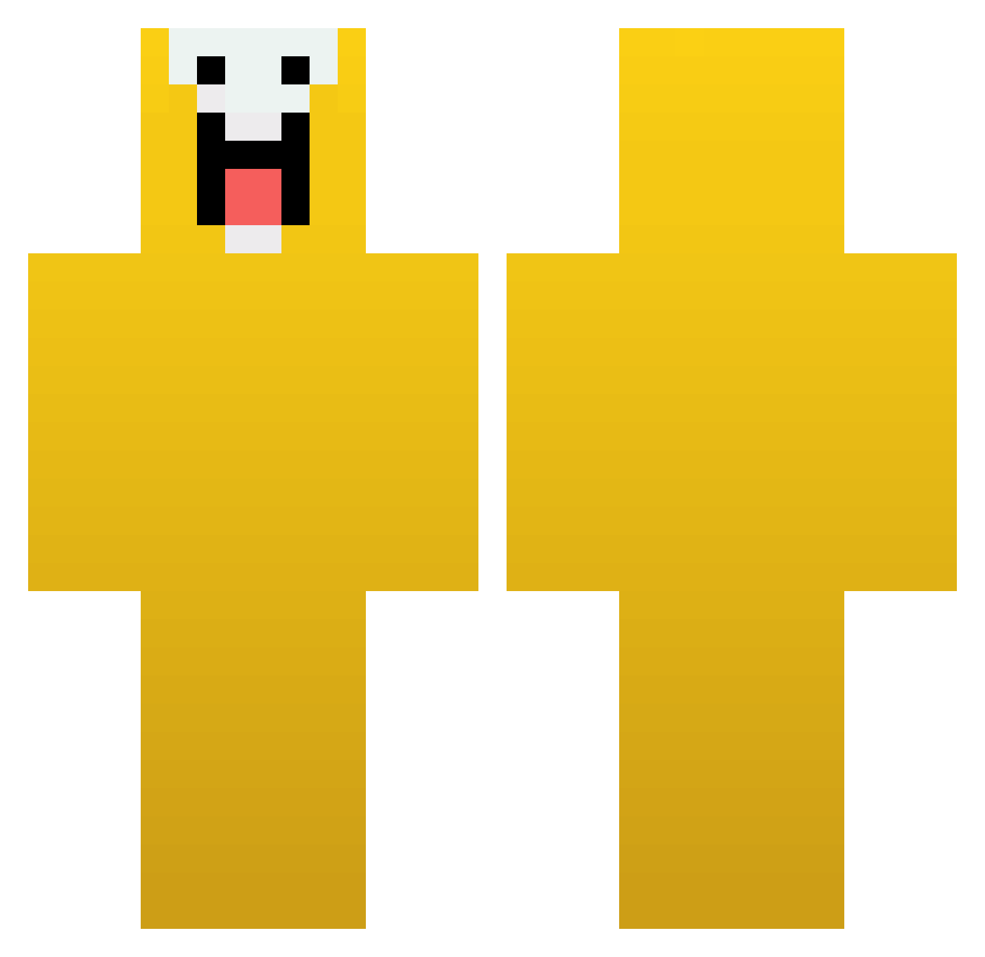 EpikNarwal Minecraft skin, front and back view