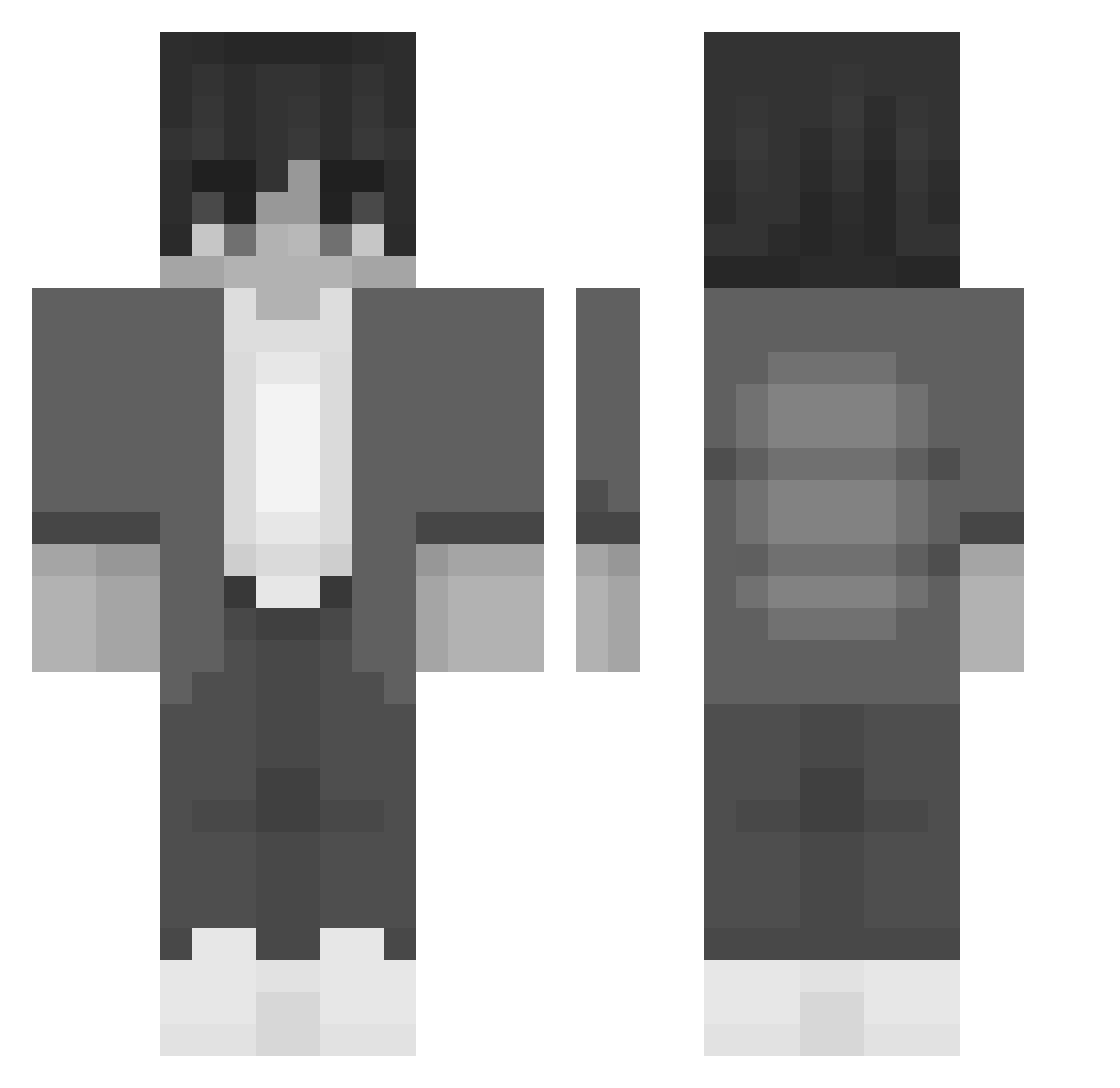 CessionBW Minecraft skin, front and back view