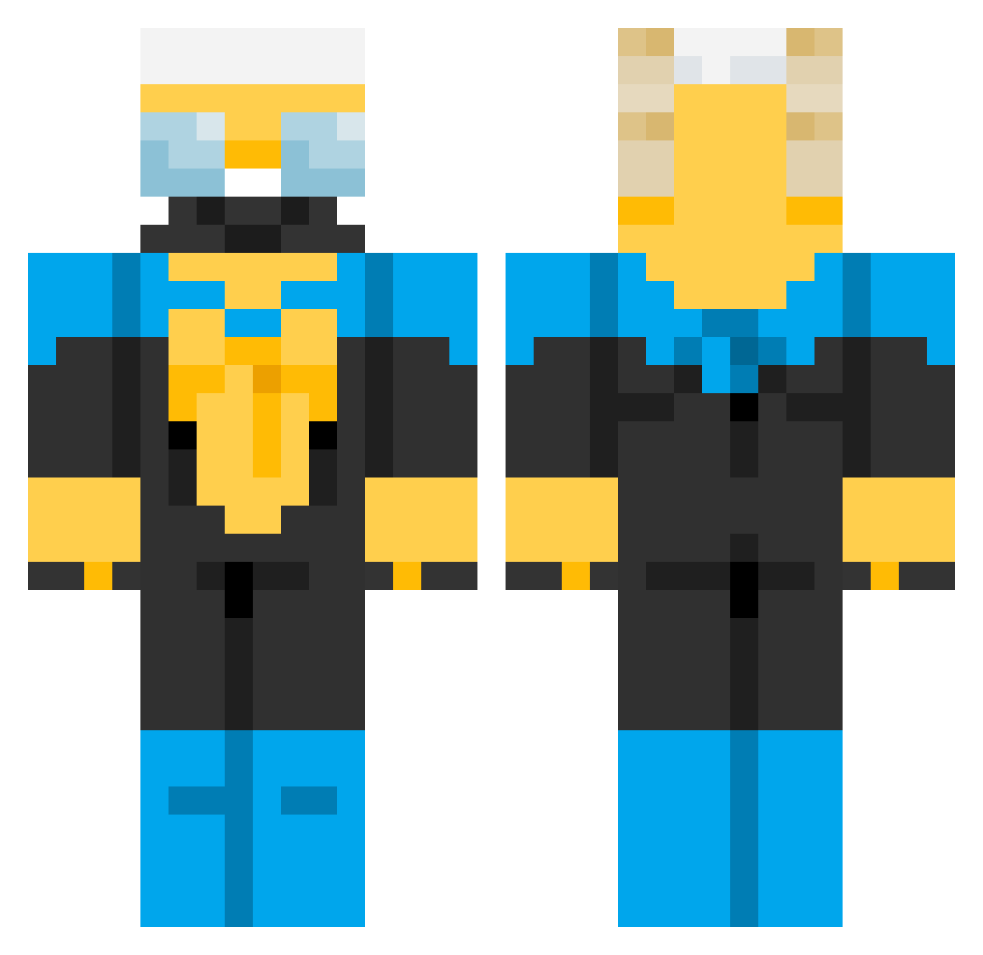 sin202 Minecraft skin, front and back view