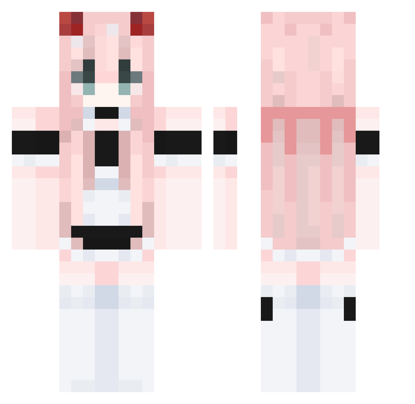 Opzich Minecraft skin, front and back view