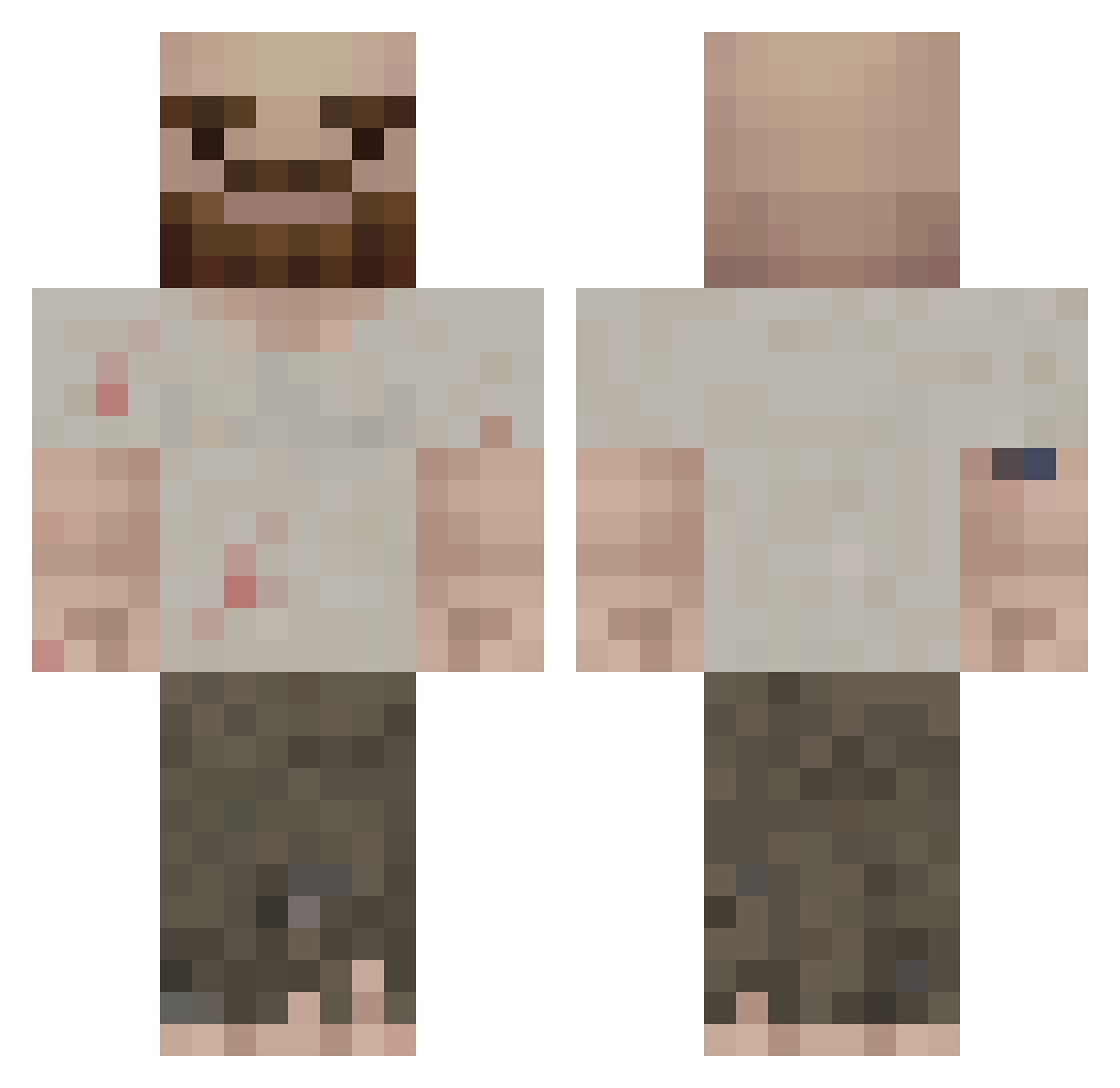 dr_drk Minecraft skin, front and back view