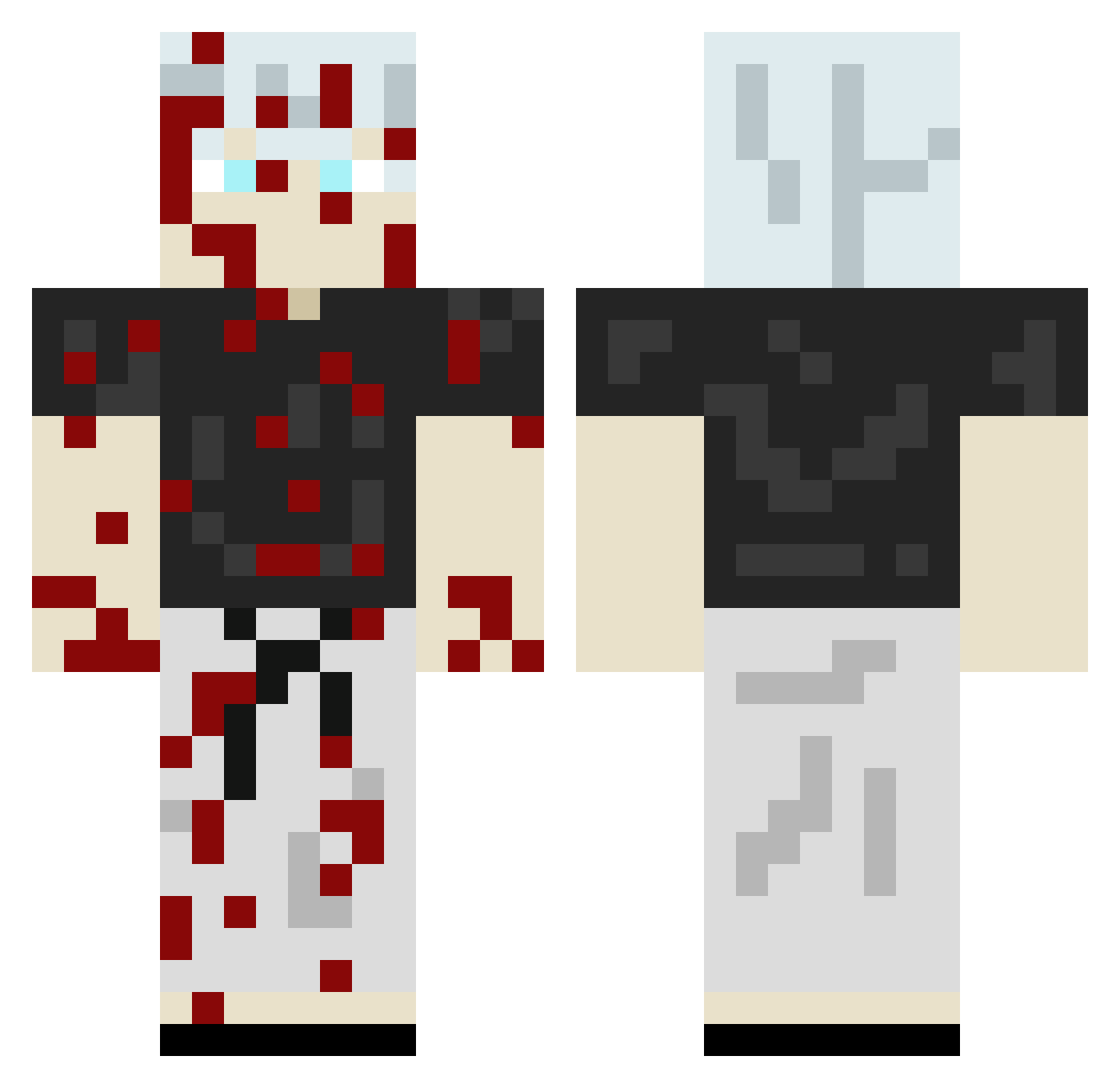 CARLOSPRA Minecraft skin, front and back view