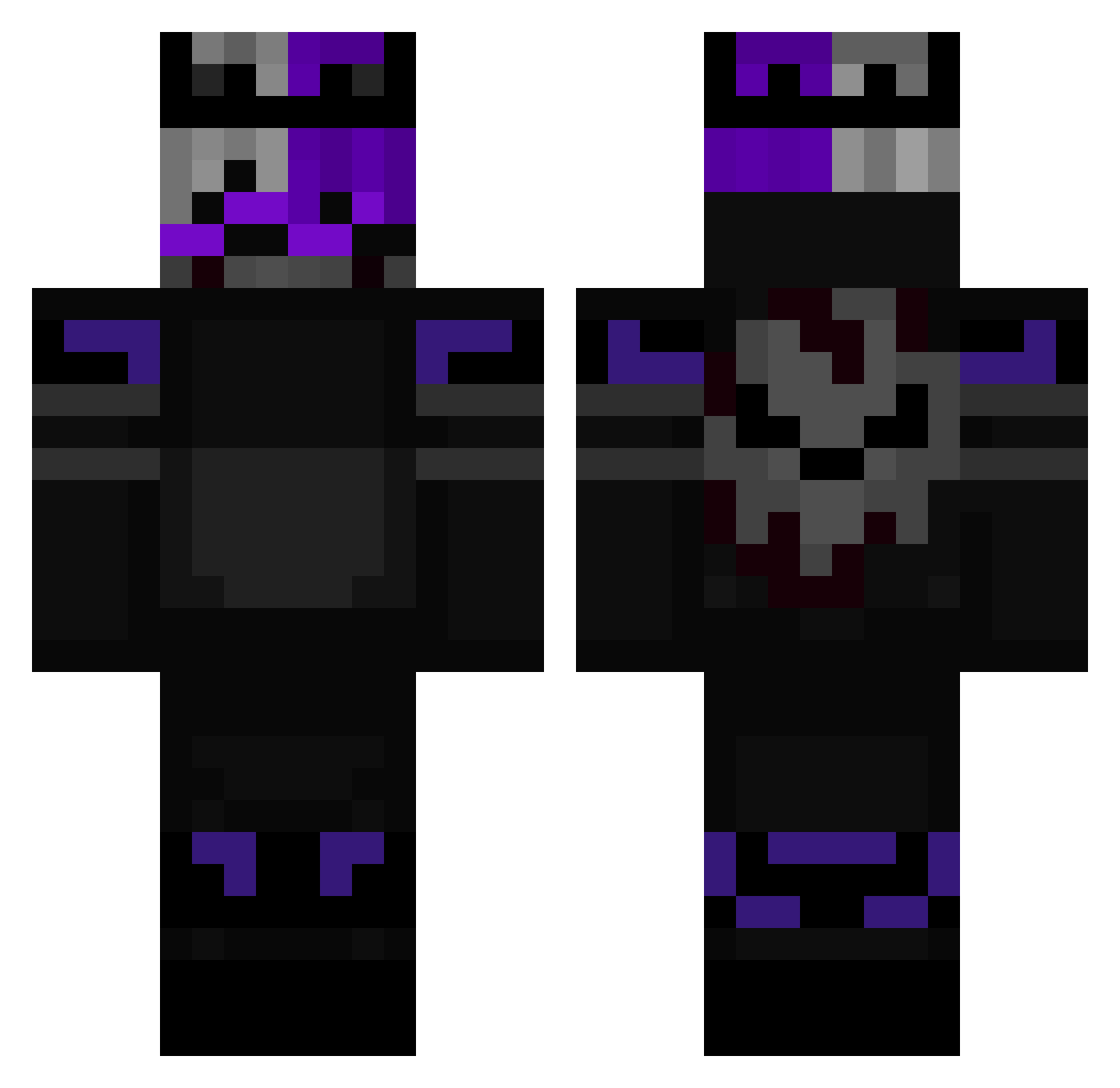 crystalised_67 Minecraft skin, front and back view
