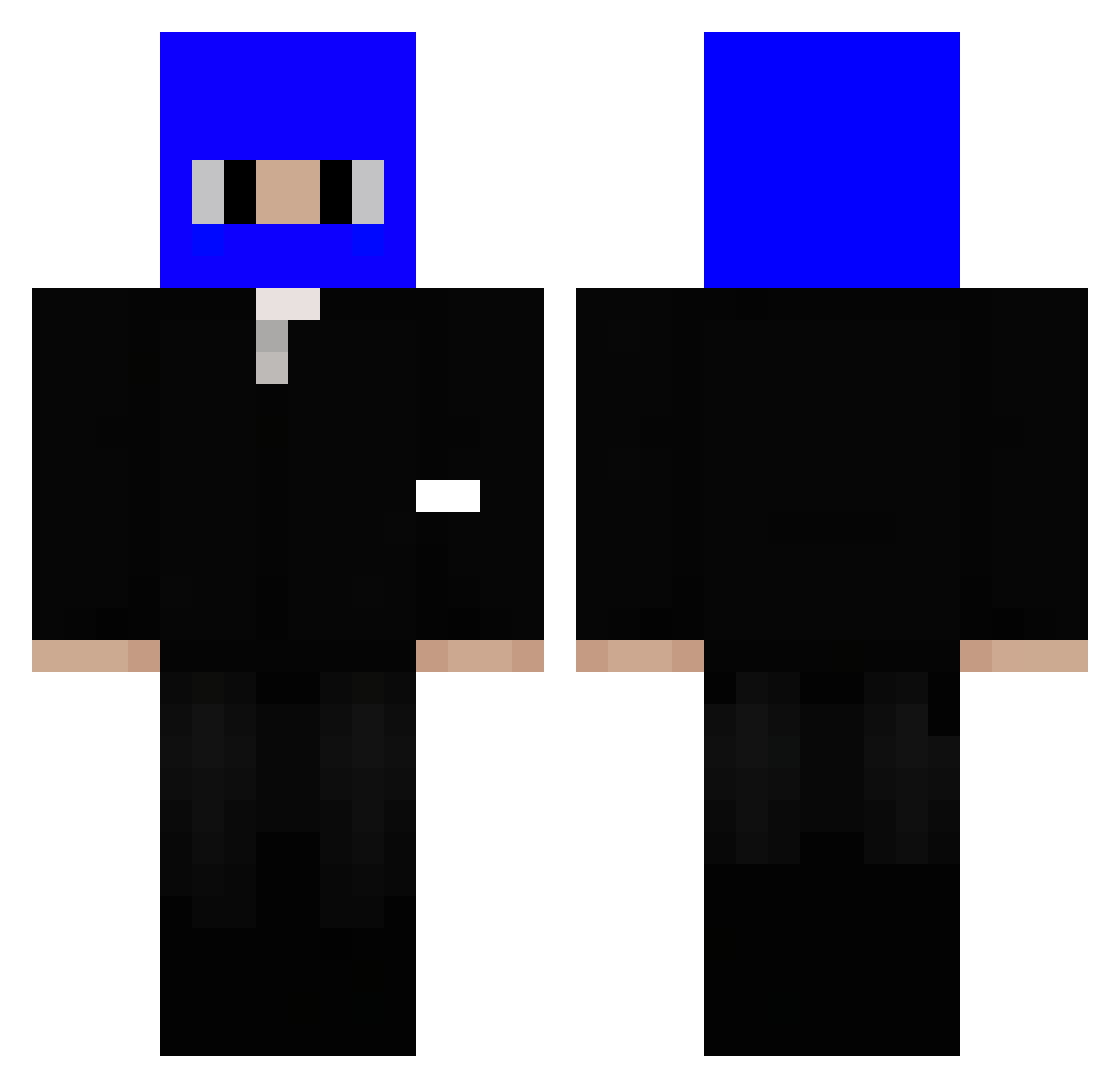 Kubakiaks11 Minecraft skin, front and back view