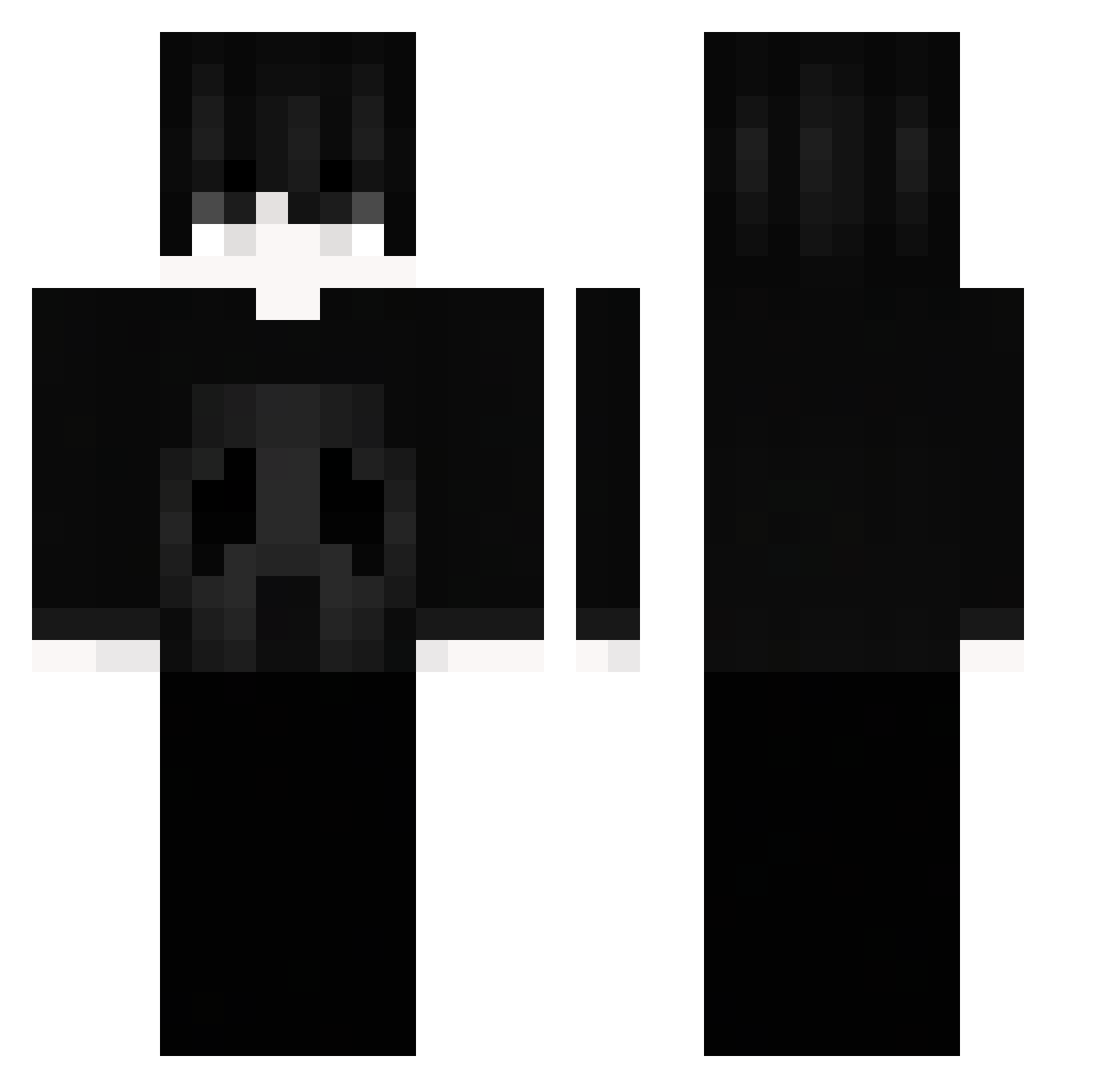 OldHot Minecraft skin, front and back view