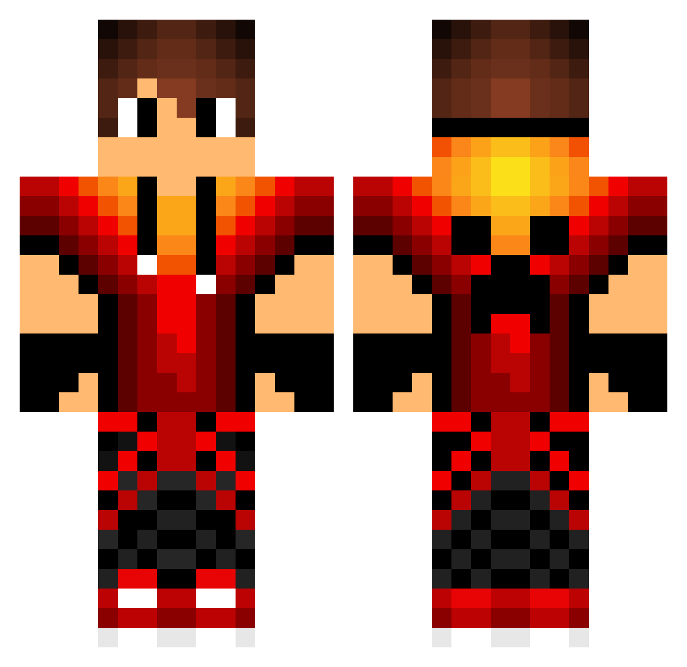 XDiamondTrollMC Minecraft skin, front and back view