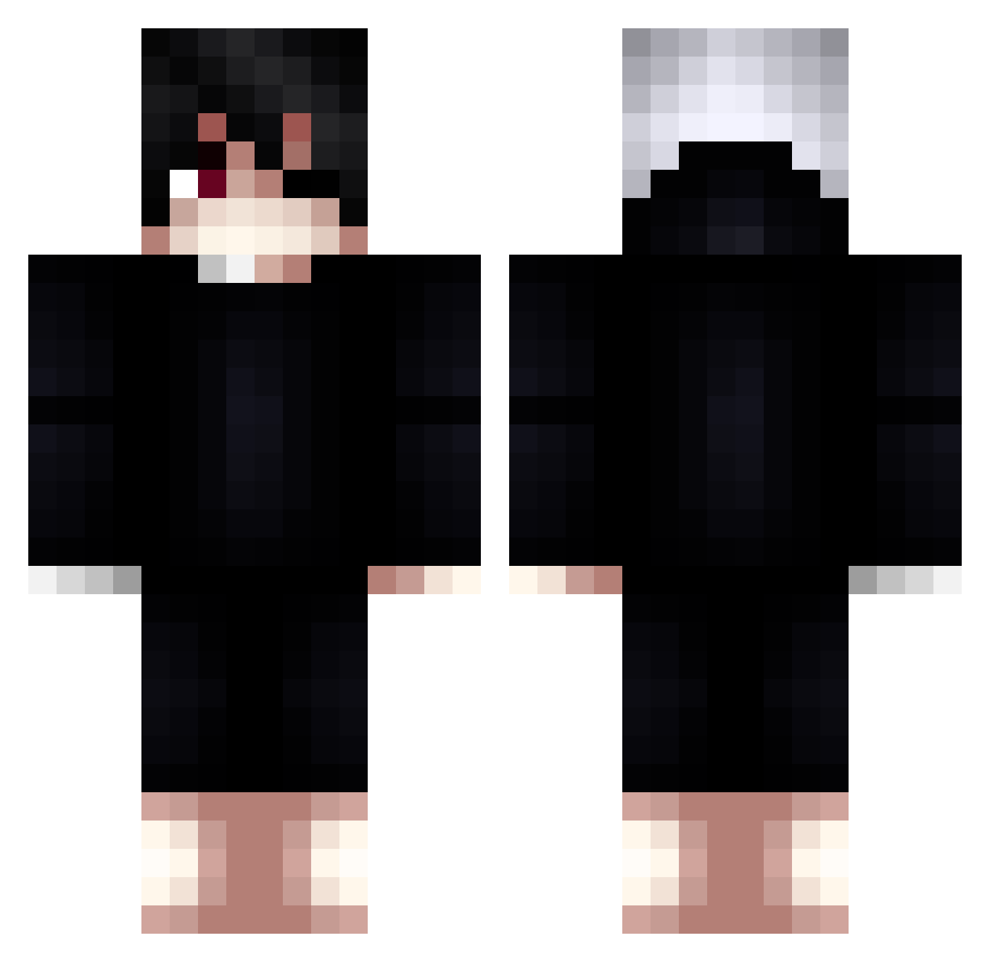 MonkeyD_Adil Minecraft skin, front and back view