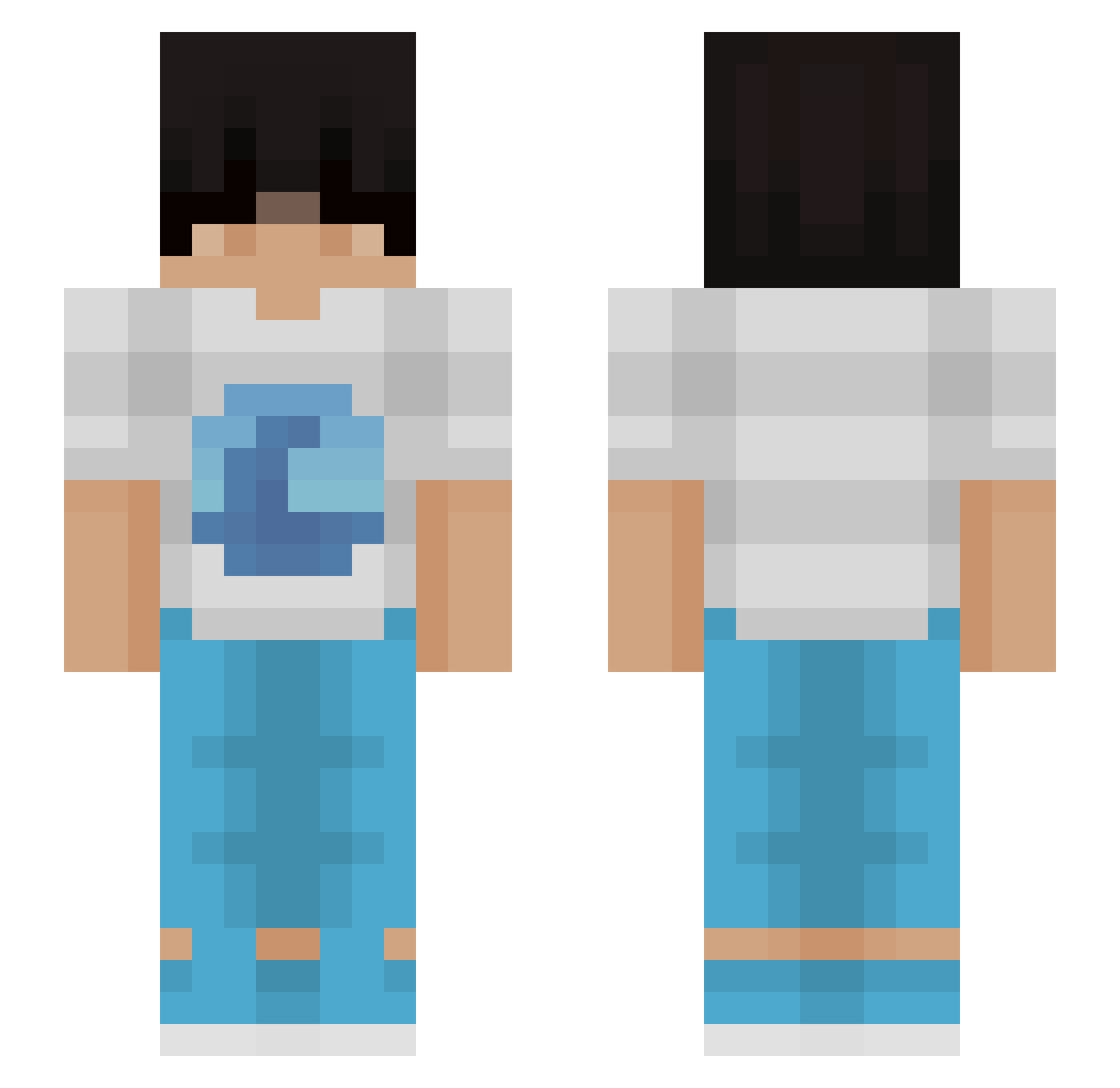 Jadekk_ Minecraft skin, front and back view