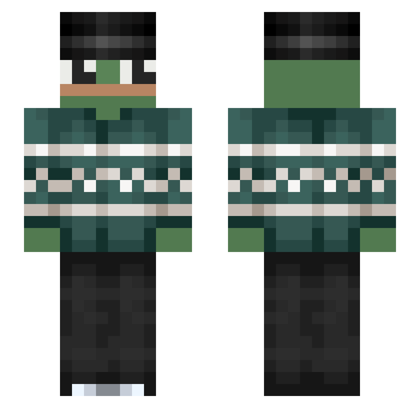 dasistluis Minecraft skin, front and back view