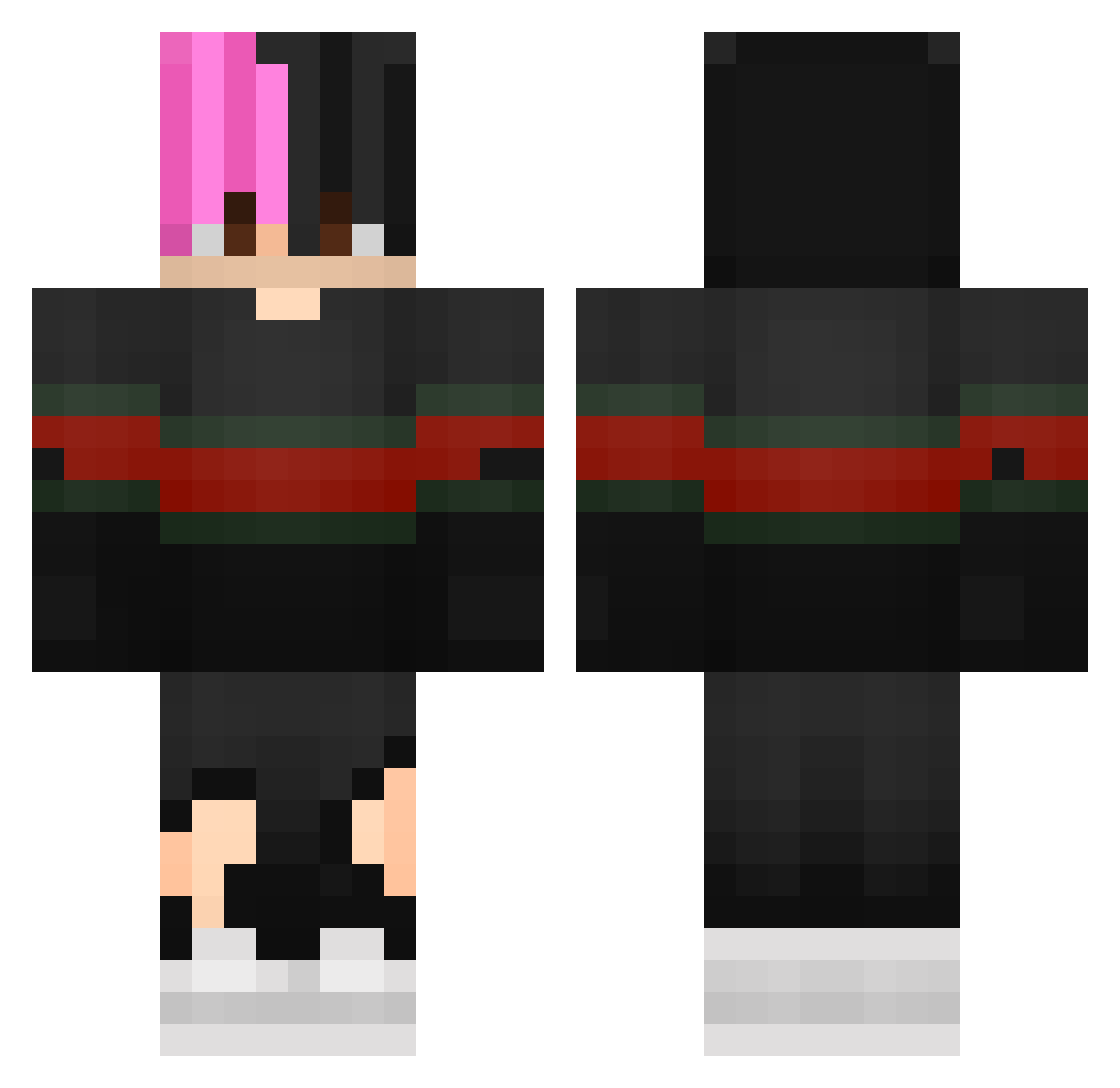 Your_ShaRk4 Minecraft skin, front and back view