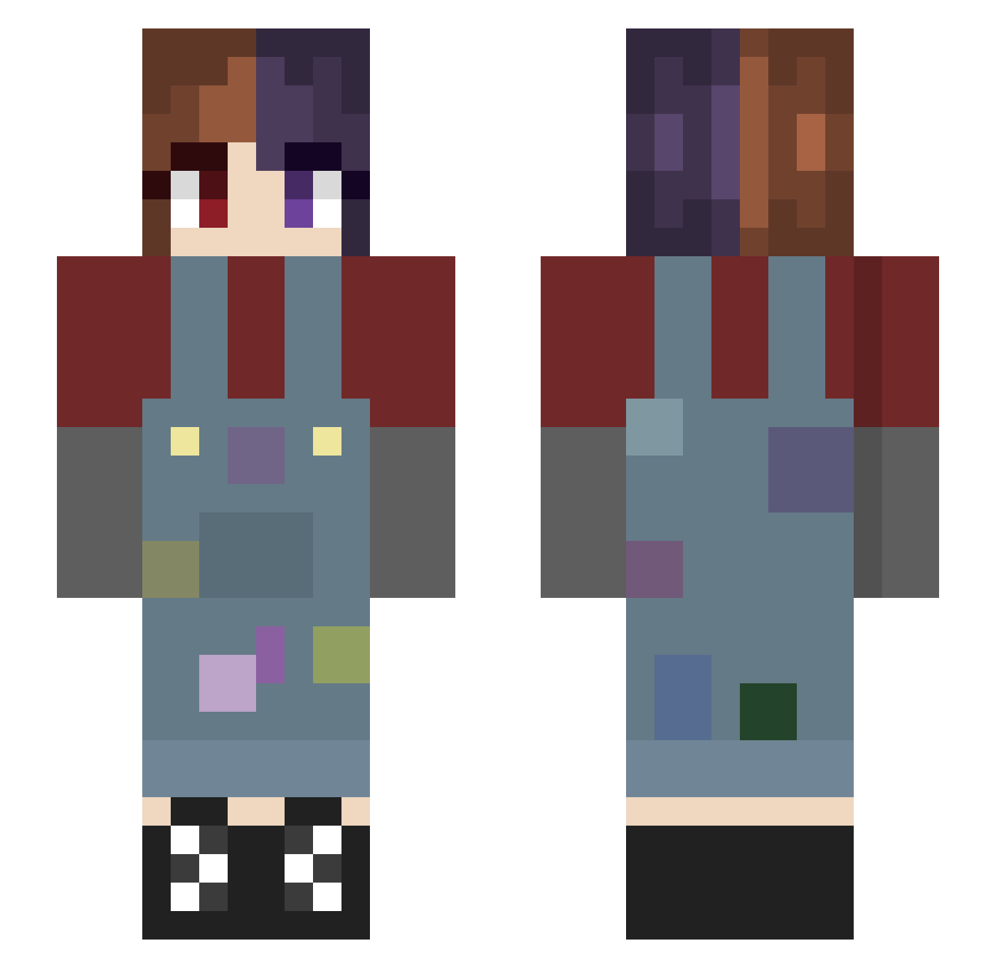 RootinTootnPutin Minecraft skin, front and back view