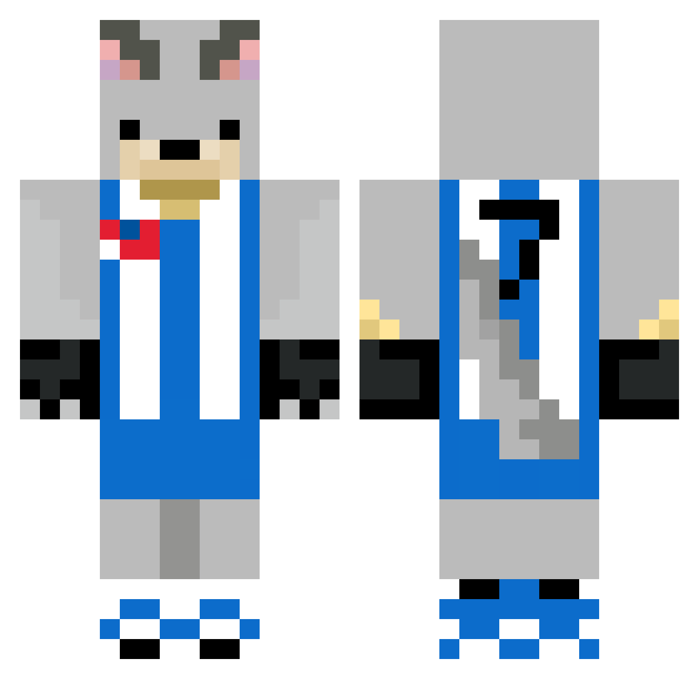 JOACOU Minecraft skin, front and back view