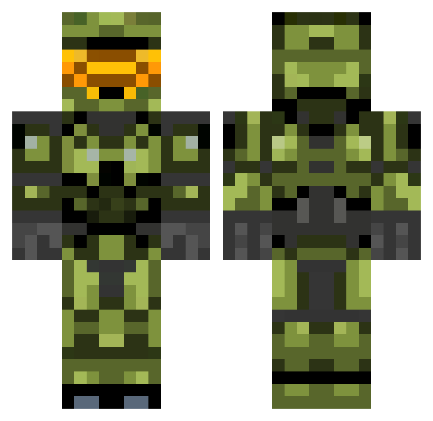 8383 Minecraft skin, front and back view