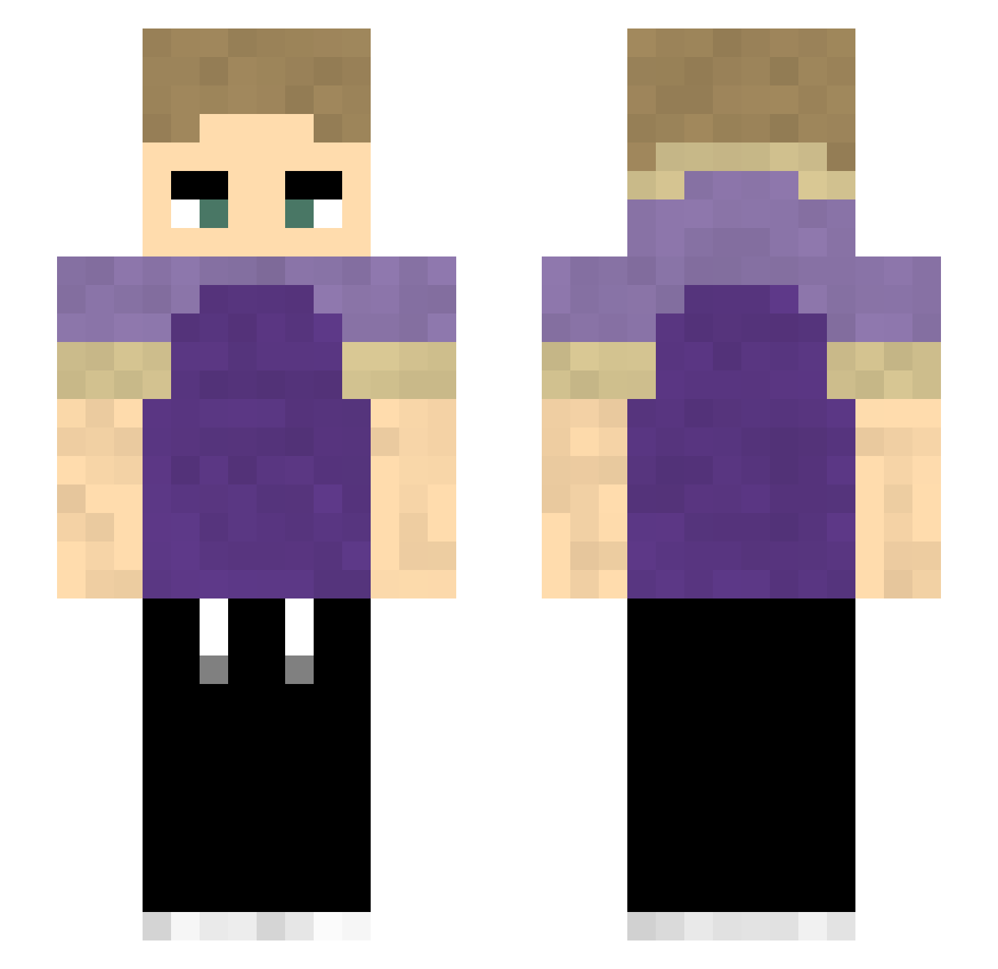 Satrn_ Minecraft skin, front and back view