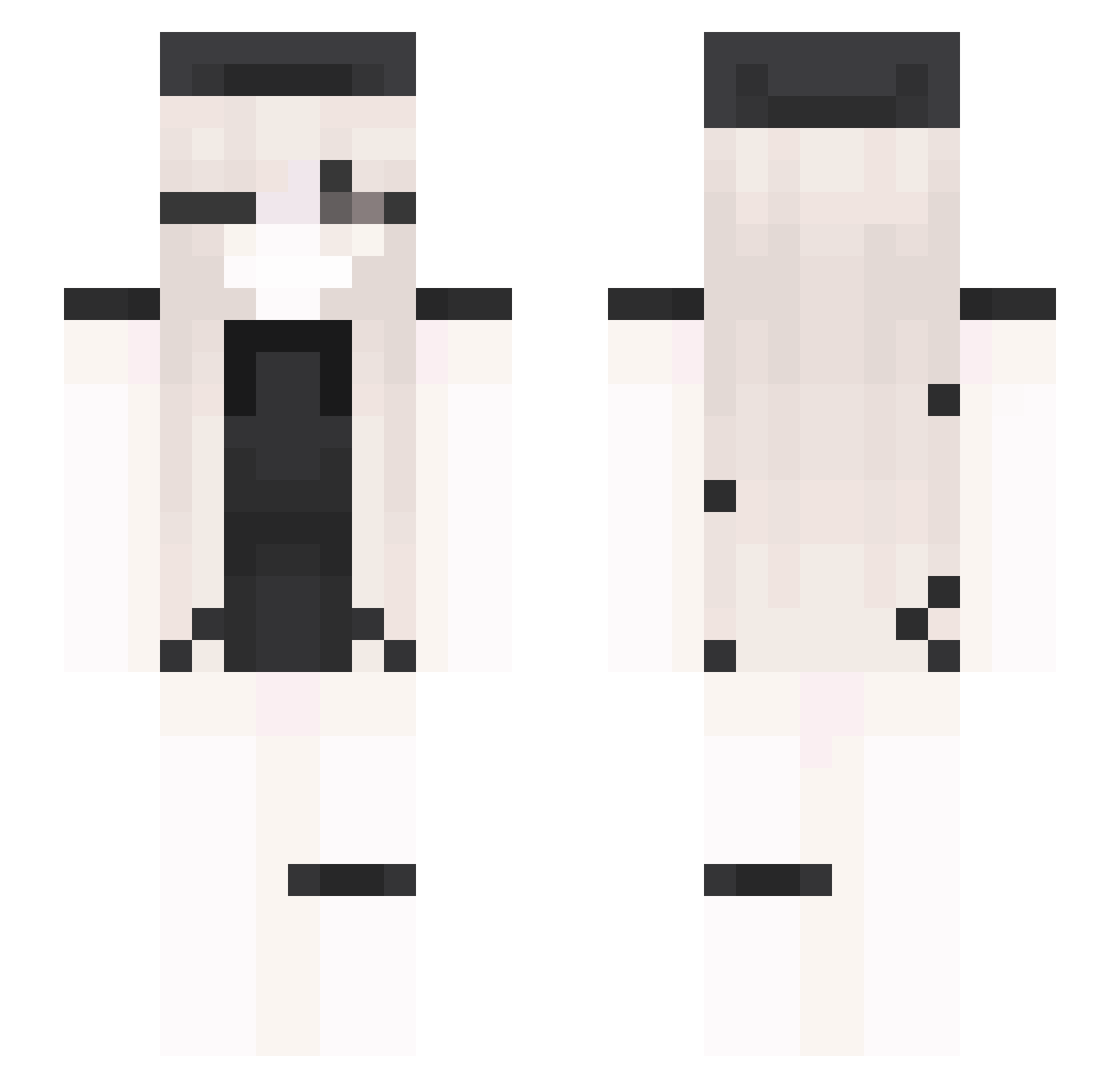 cXsher_q Minecraft skin, front and back view