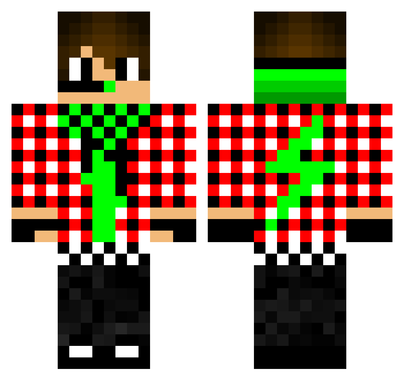 ___5 Minecraft skin, front and back view