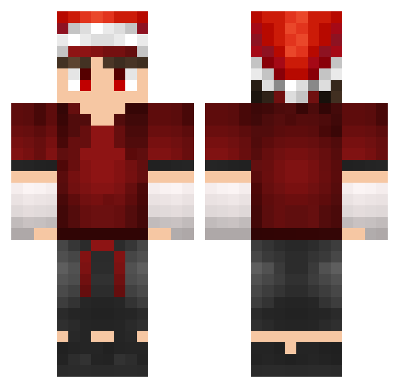 SweegFODA Minecraft skin, front and back view