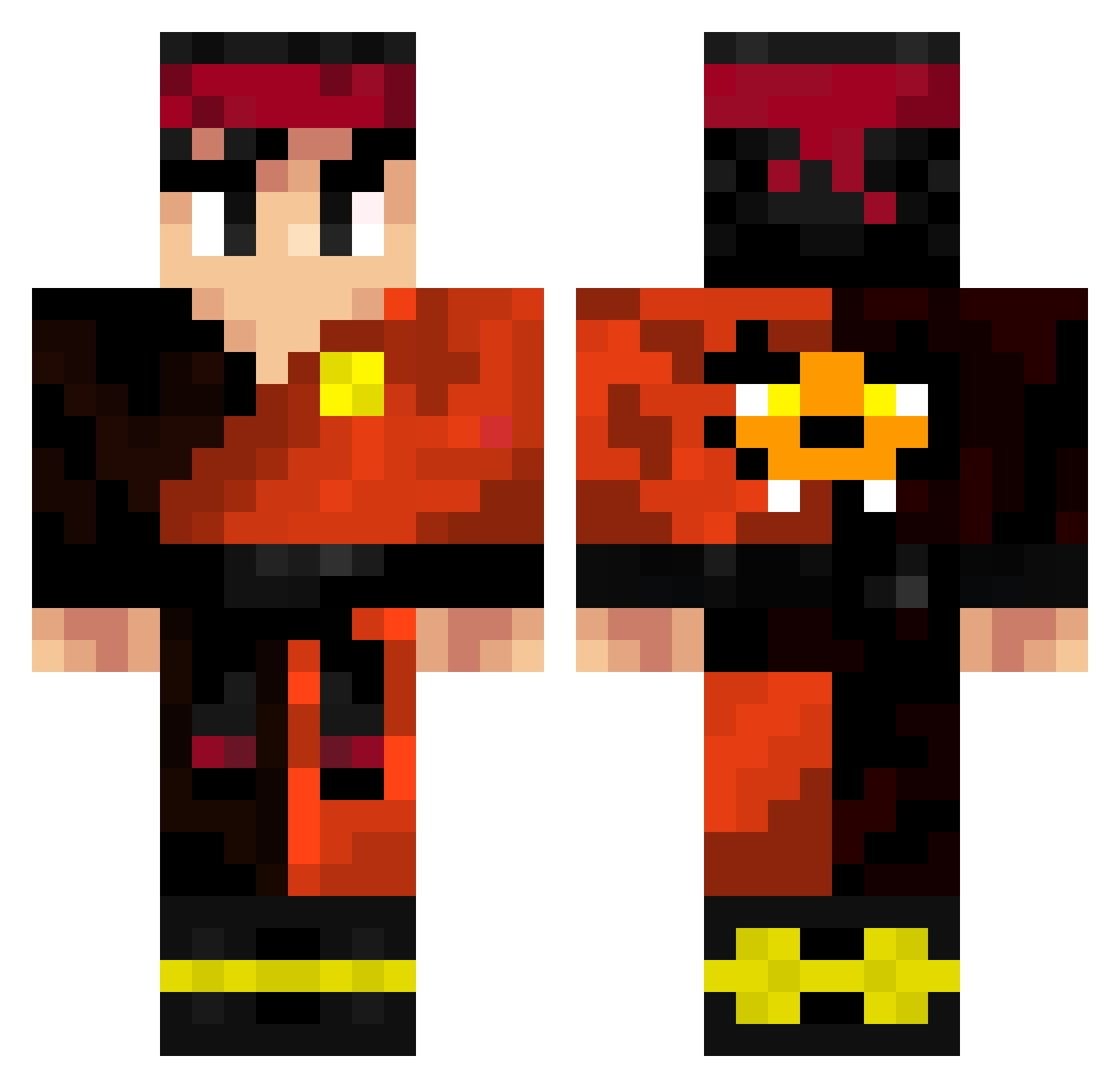 zJustFinal Minecraft skin, front and back view