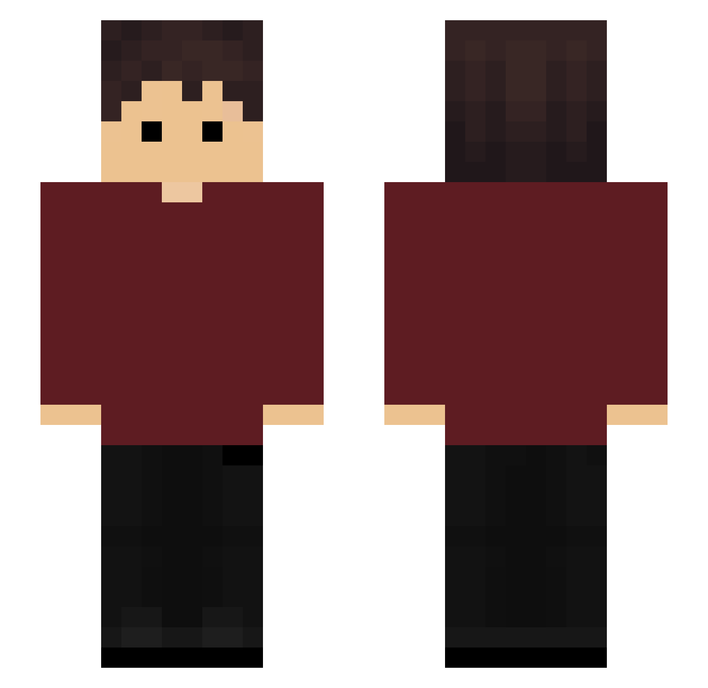 asorta Minecraft skin, front and back view
