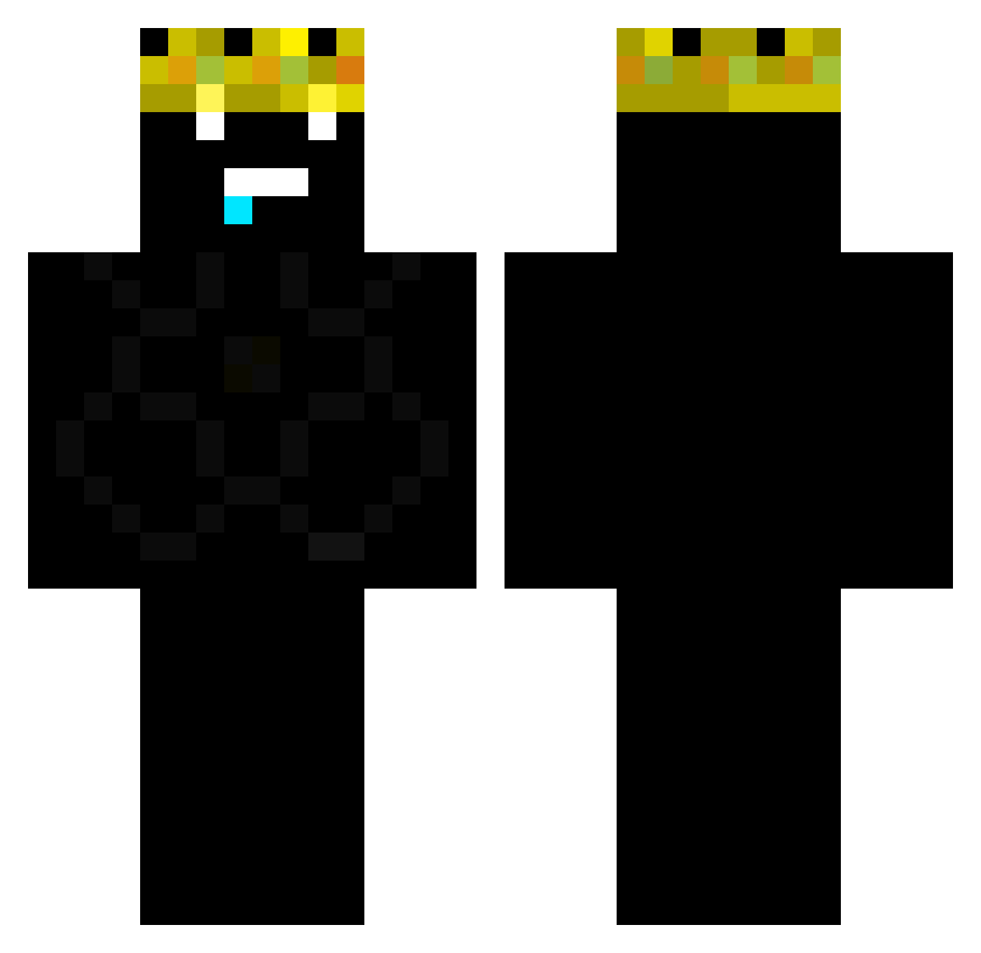Squelipa Minecraft skin, front and back view