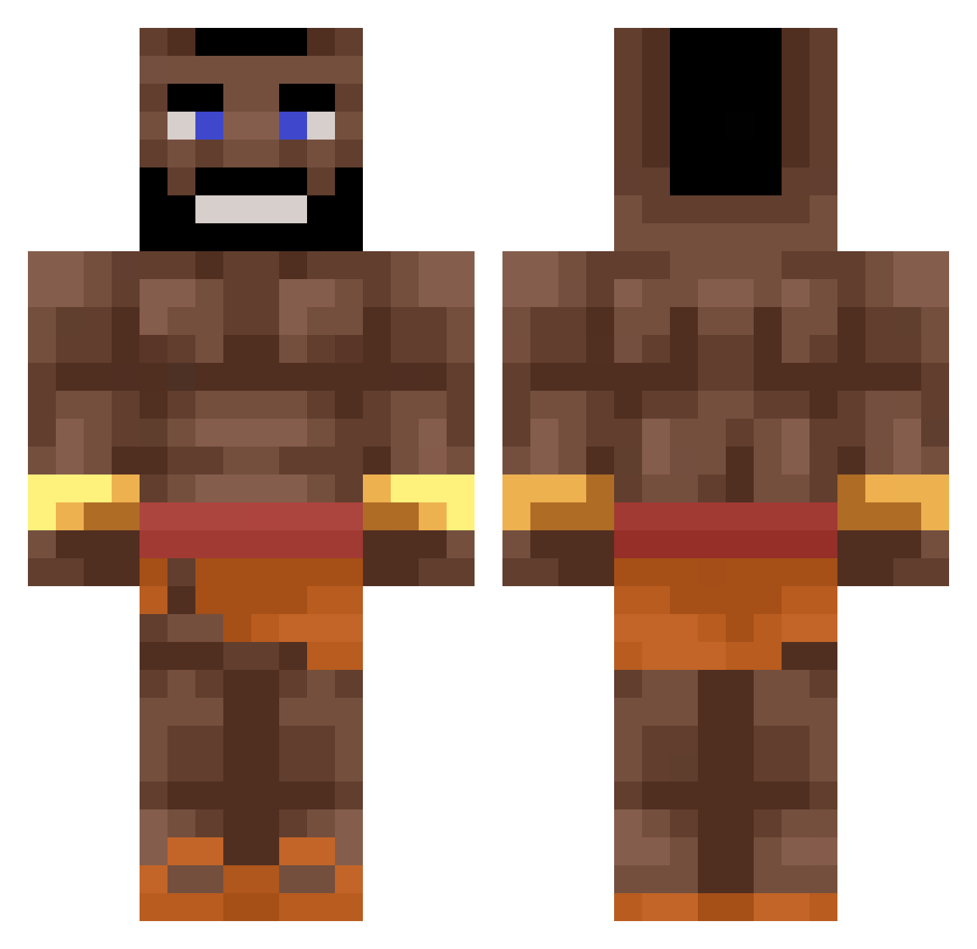 RadzioSteryd Minecraft skin, front and back view