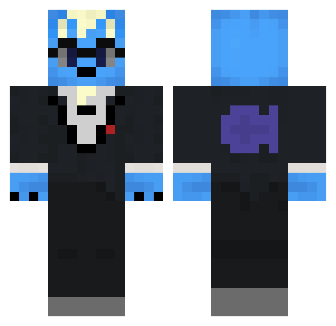 Punnett_Dragon Minecraft skin, front and back view