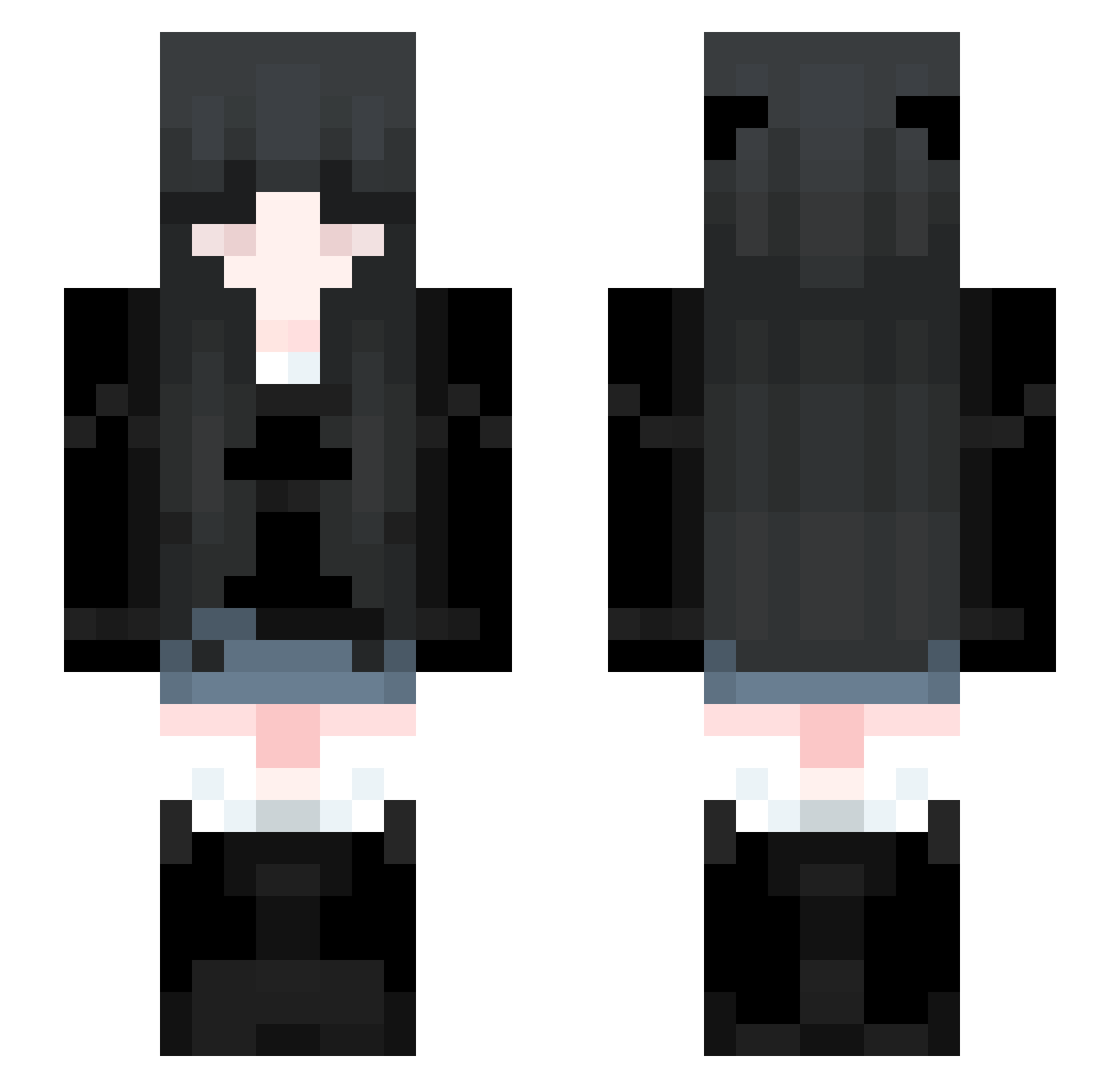 meyaaaa Minecraft skin, front and back view